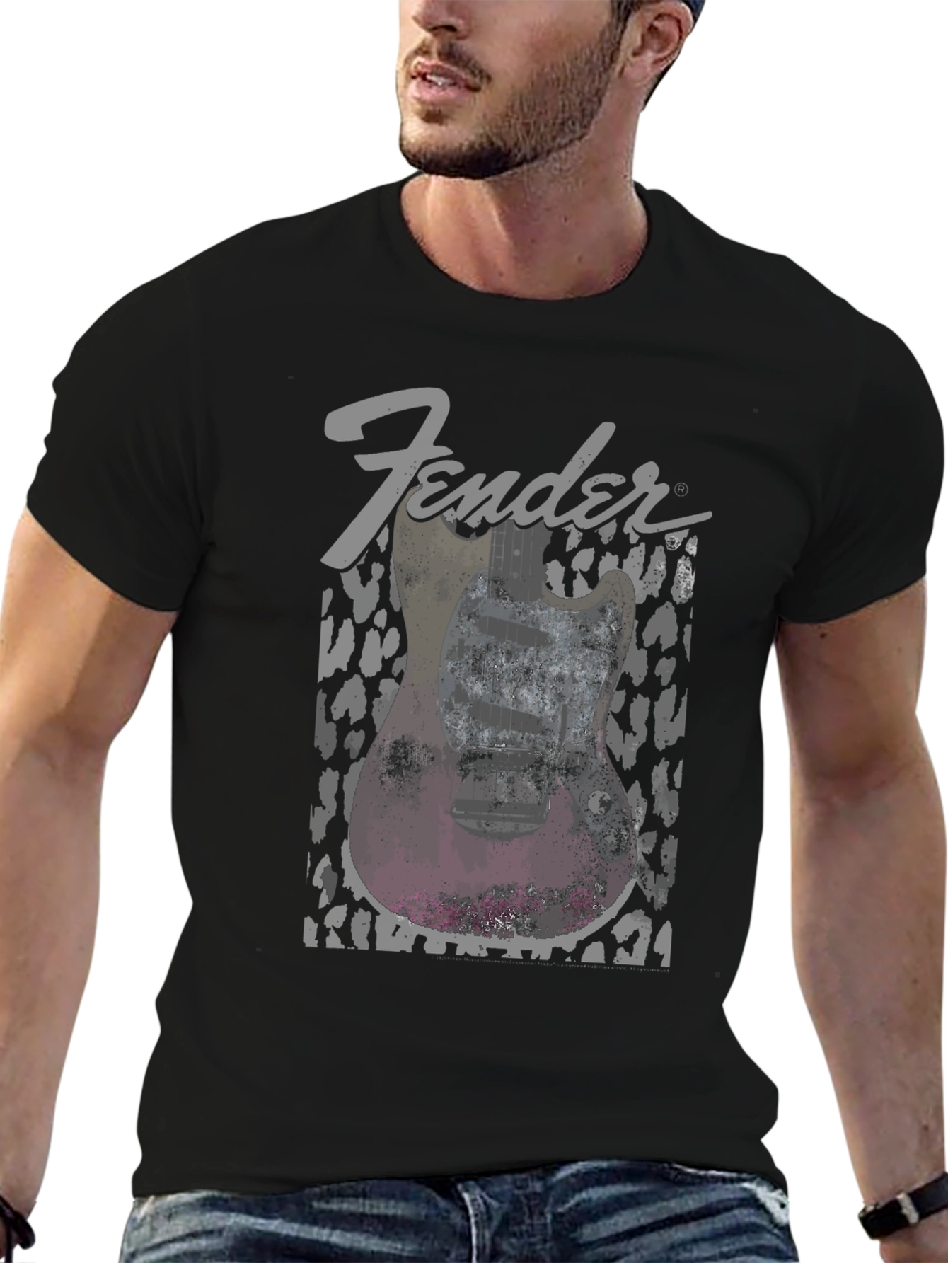 Fender Guitar Graphic Black T-Shirt