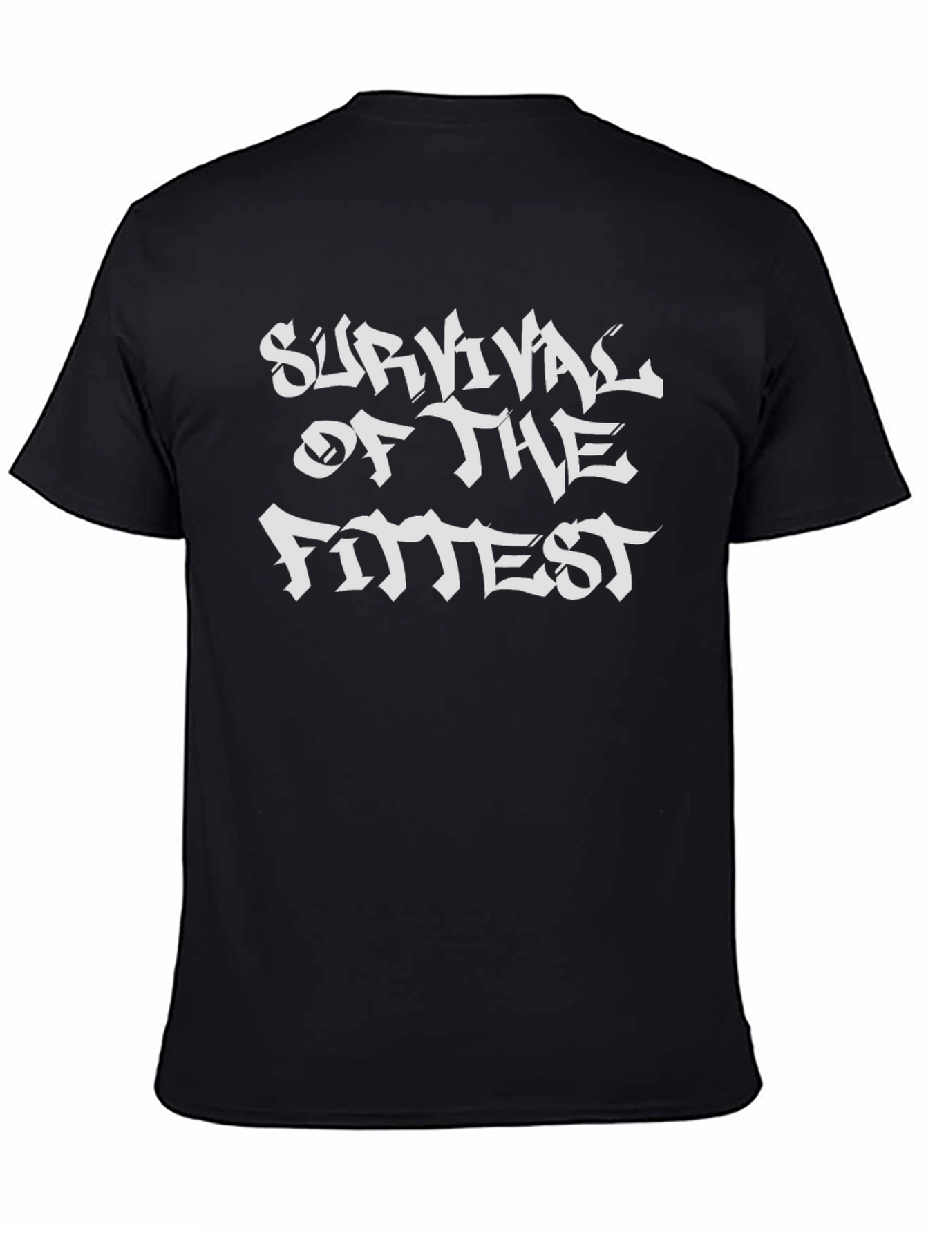 Survival of the Fittest Black Graphic Tee