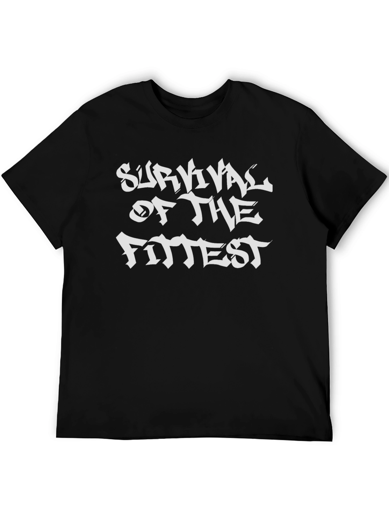 Survival of the Fittest Black Graphic Tee