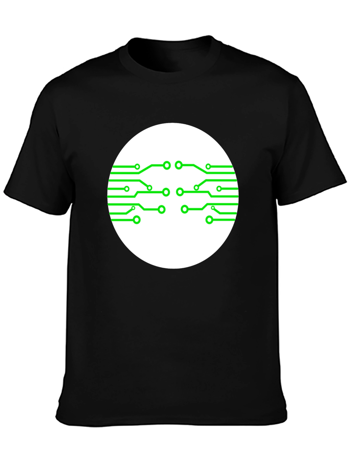 Tech Circuit Graphic Black T-Shirt