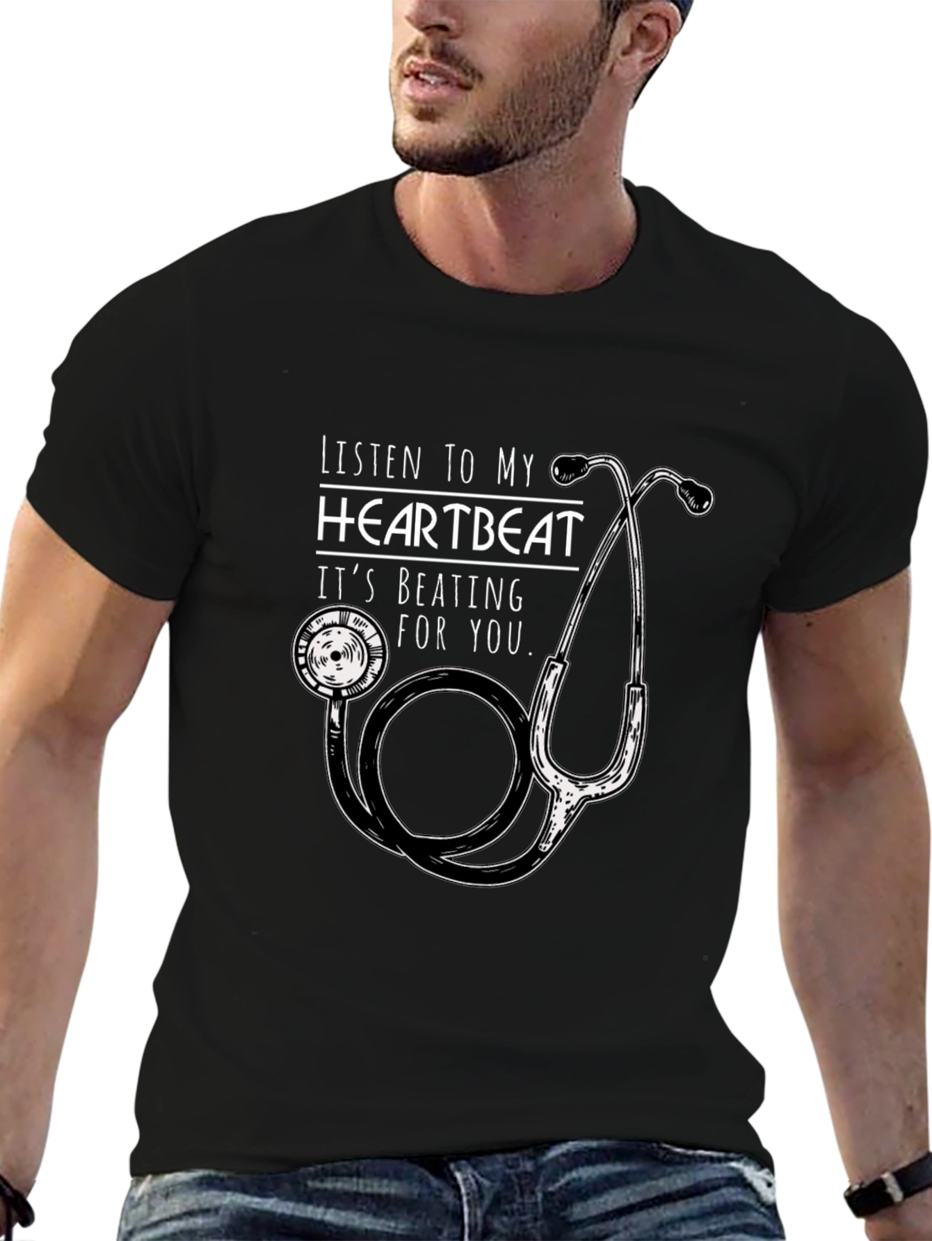 Heartbeat Stethoscope Graphic Tee