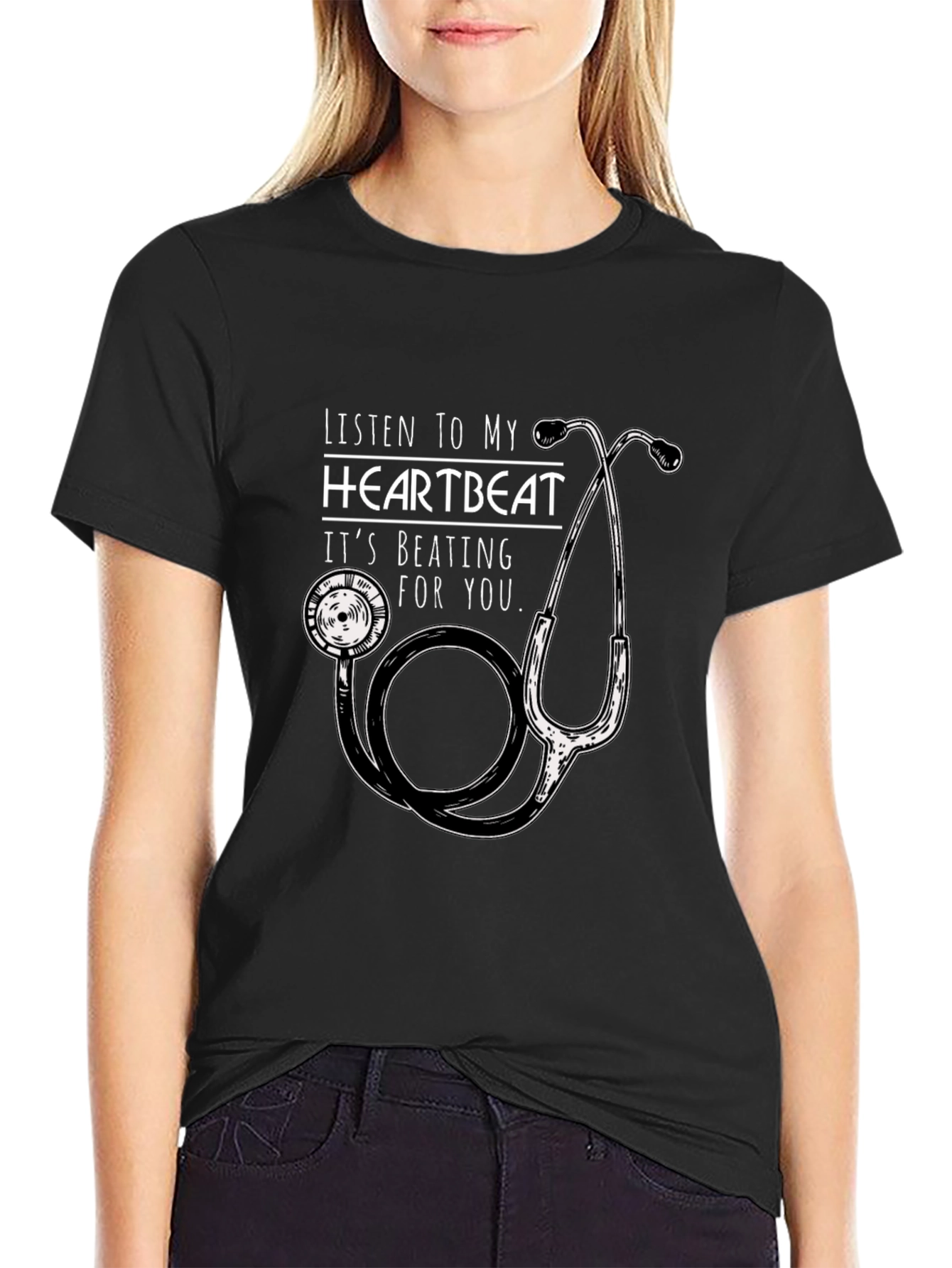 Heartbeat Stethoscope Graphic Tee