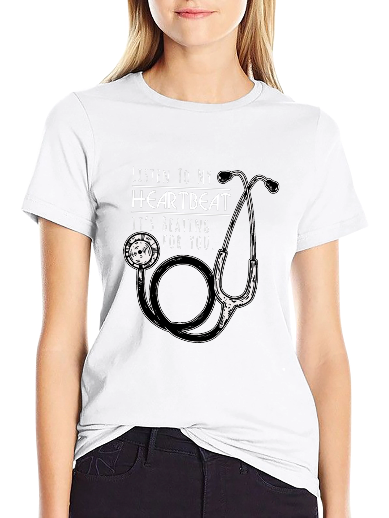 Heartbeat Stethoscope Graphic Tee