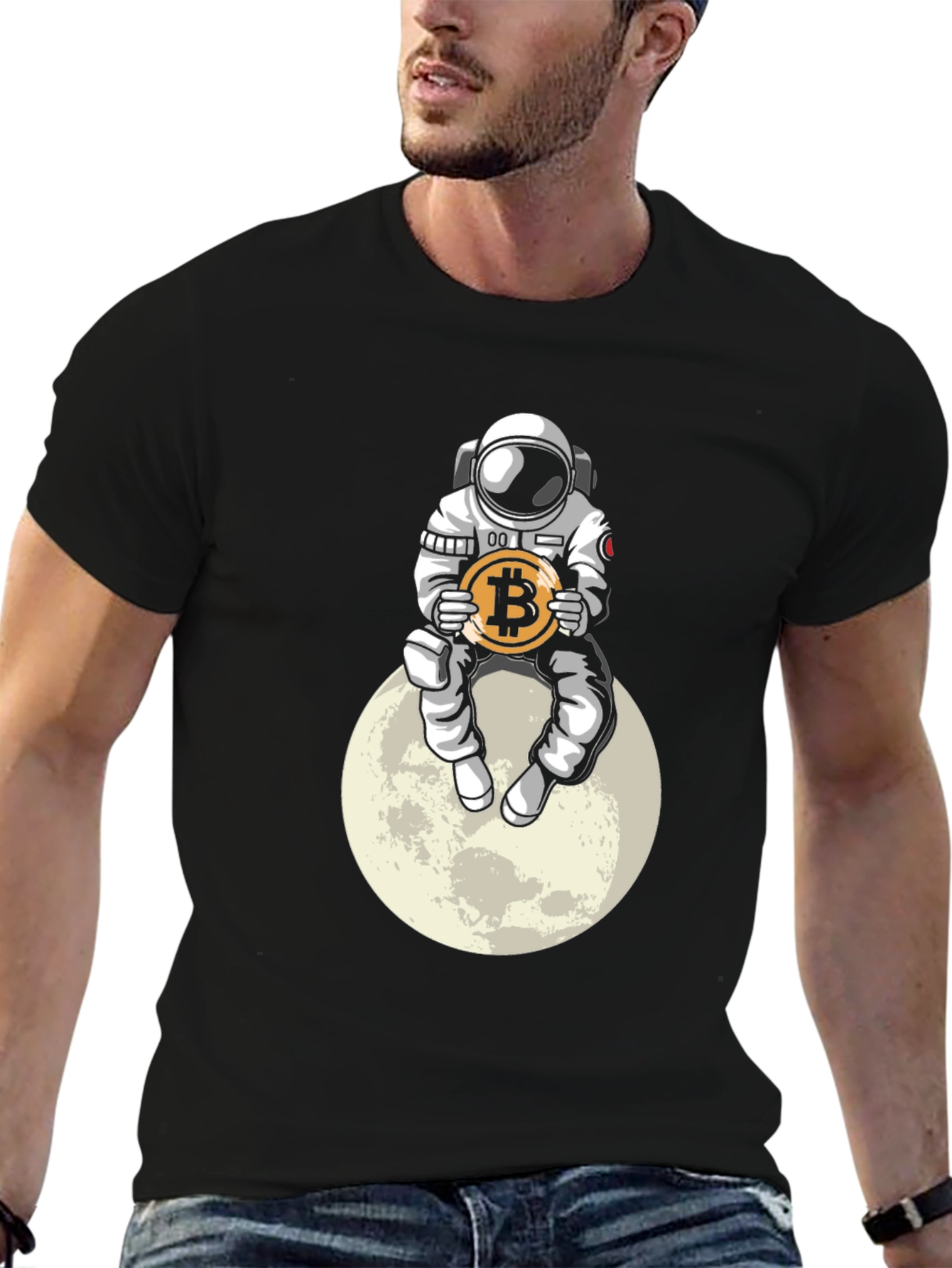 Astronaut Bitcoin Moon T-Shirt - Crypto Tee