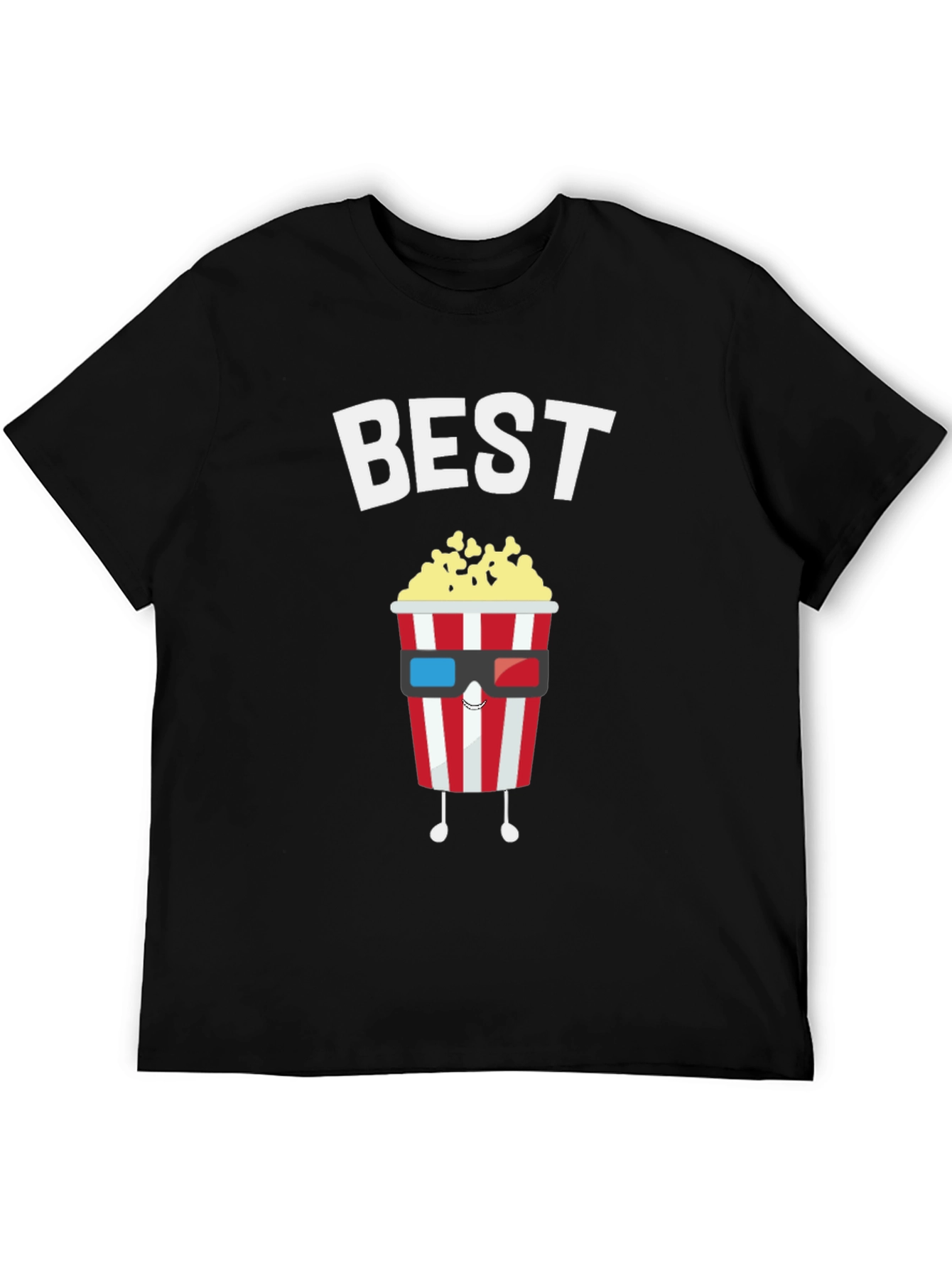 Best Movie Night Popcorn Graphic T-Shirt