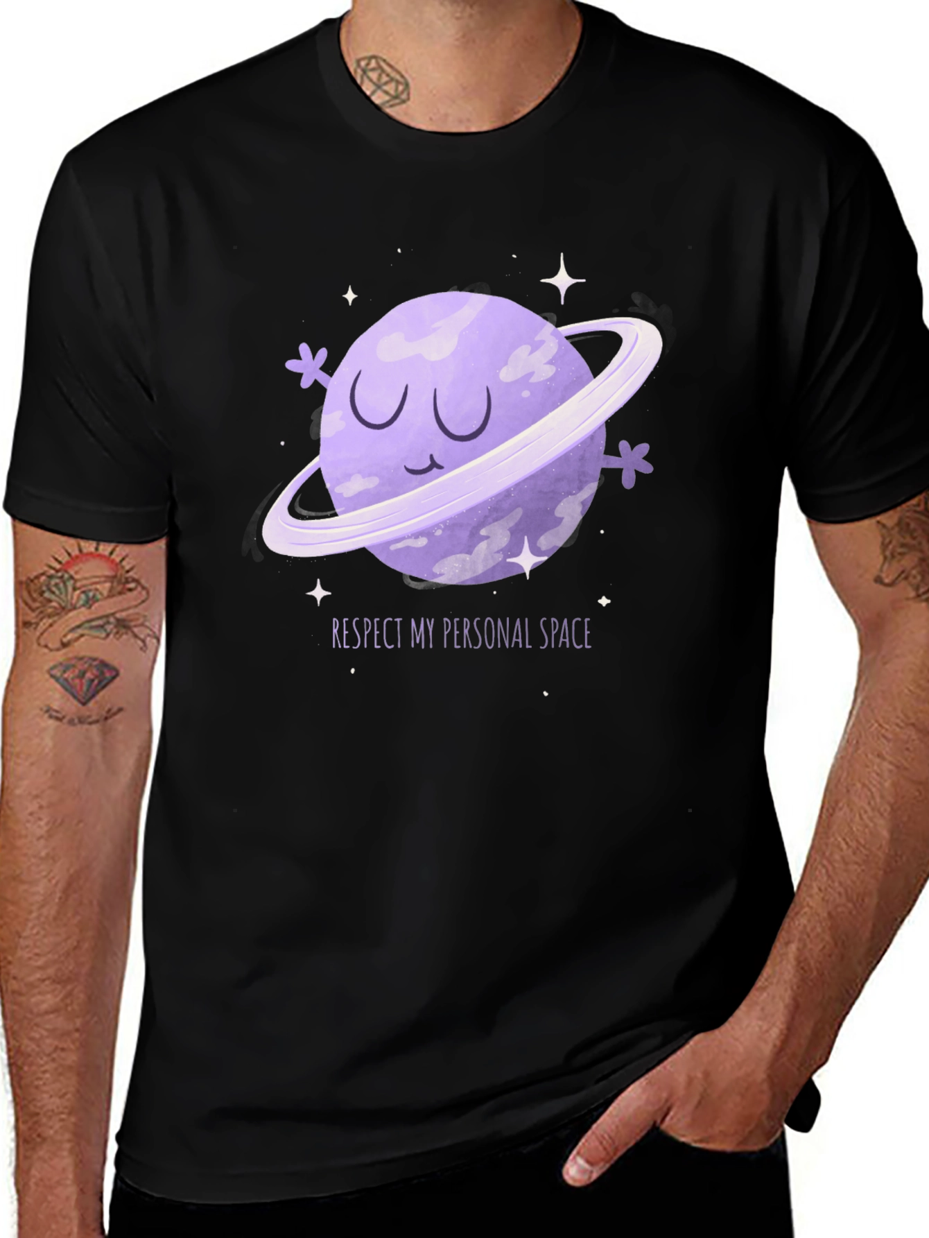 Respect My Space Graphic Tee - Black