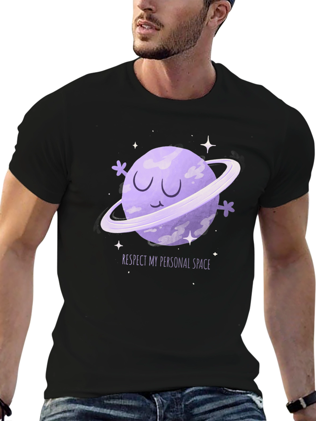 Respect My Space Graphic Tee - Black