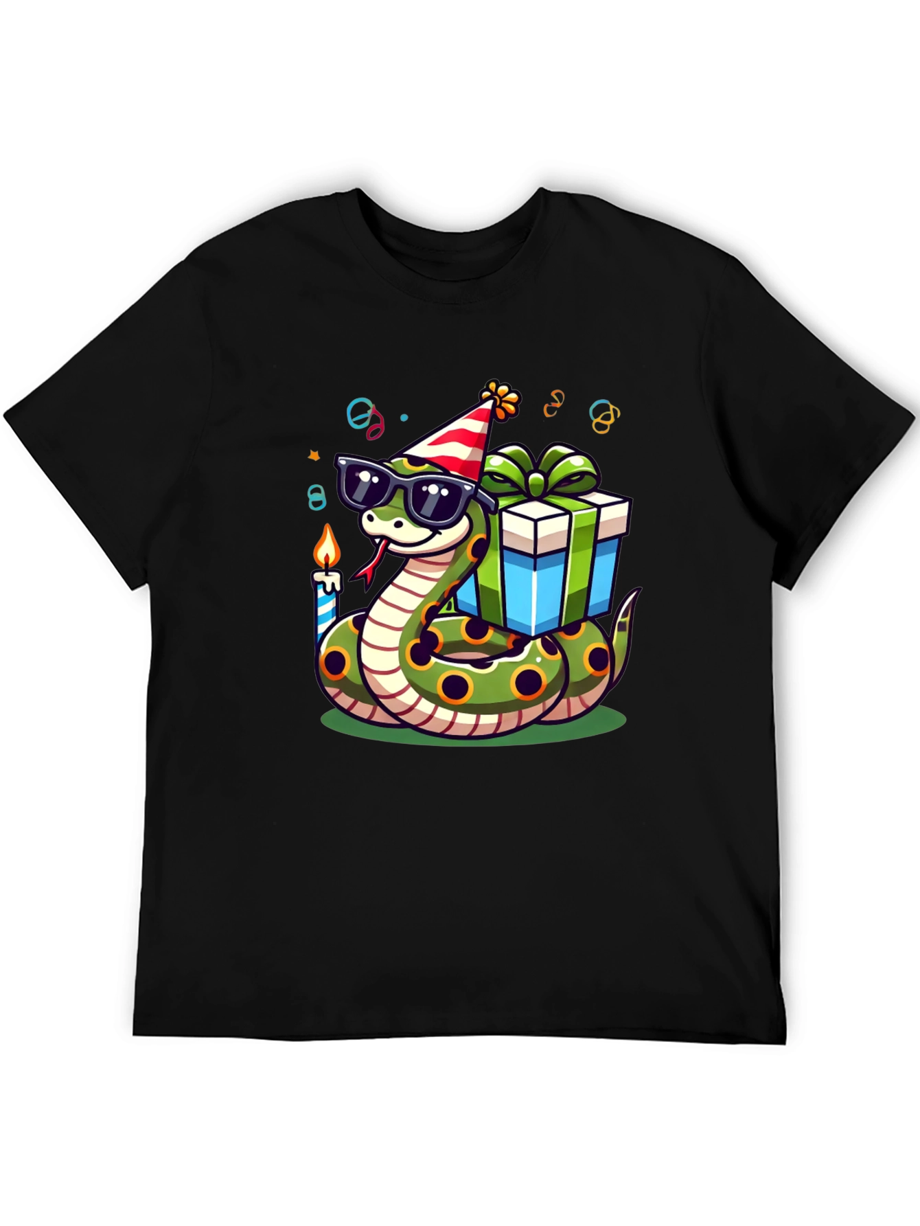 Birthday Snake T-Shirt: Party Reptile in Shades