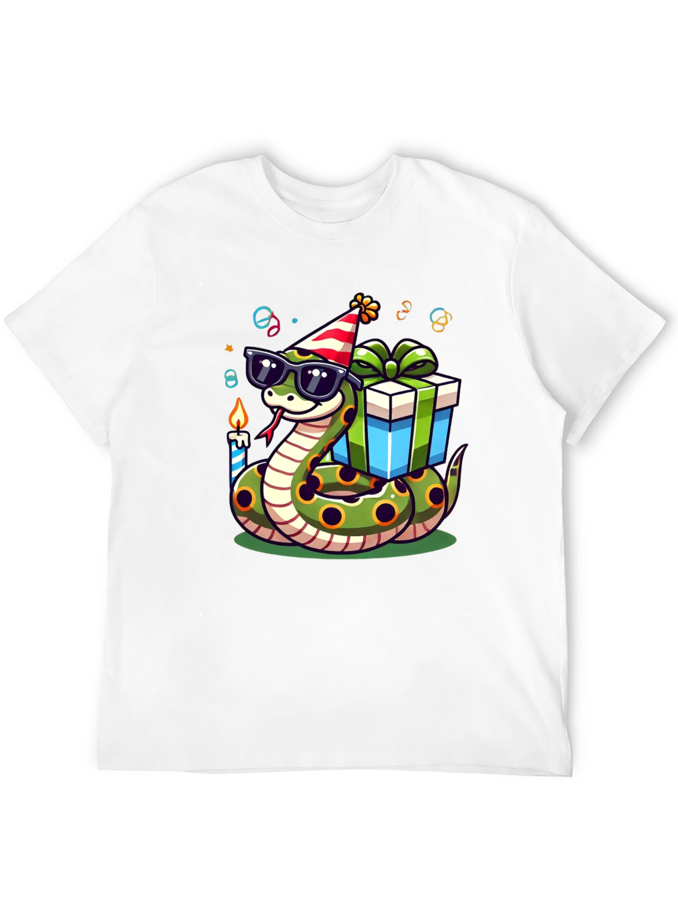 Birthday Snake T-Shirt: Party Reptile in Shades