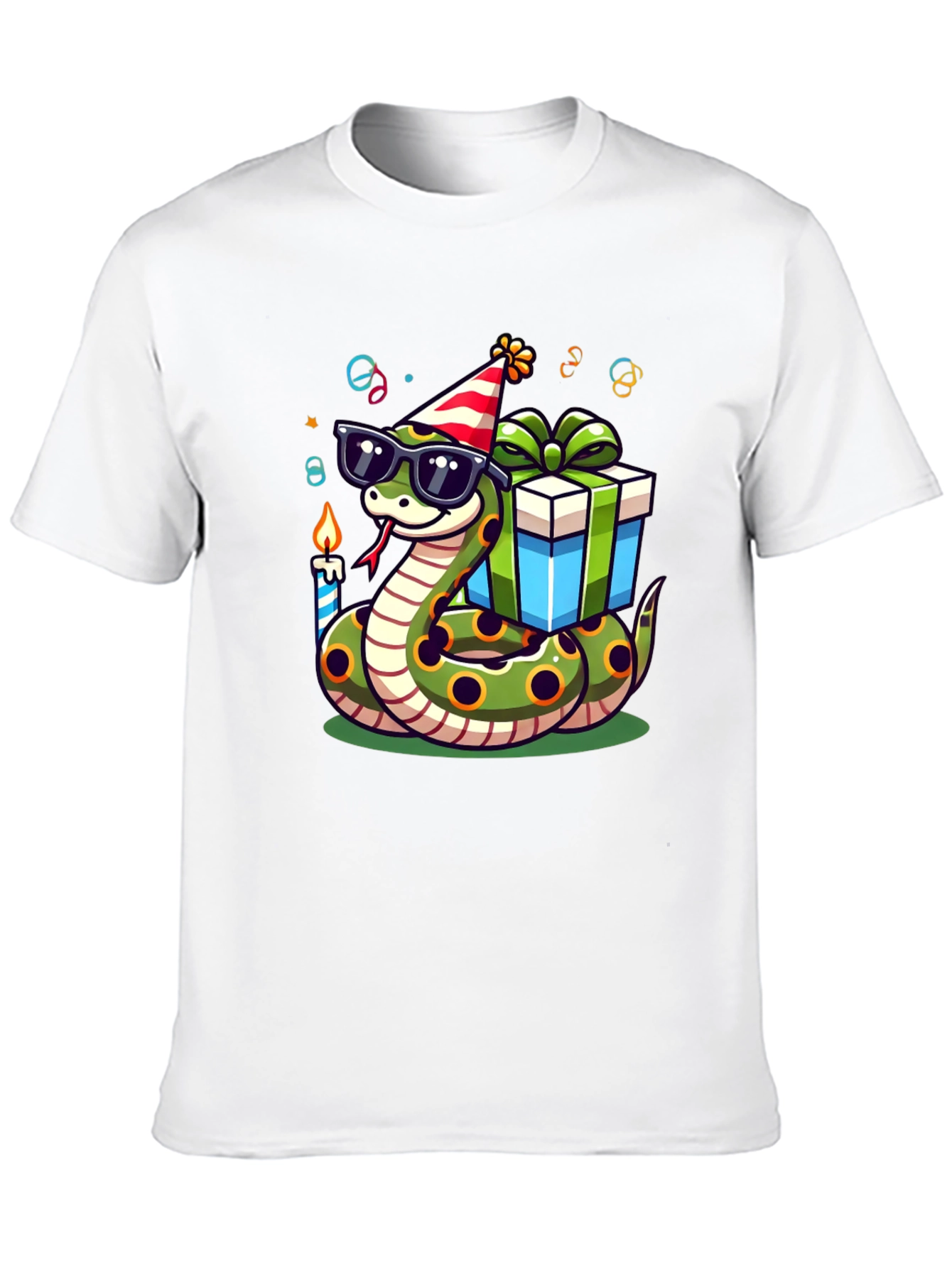Birthday Snake T-Shirt: Party Reptile in Shades