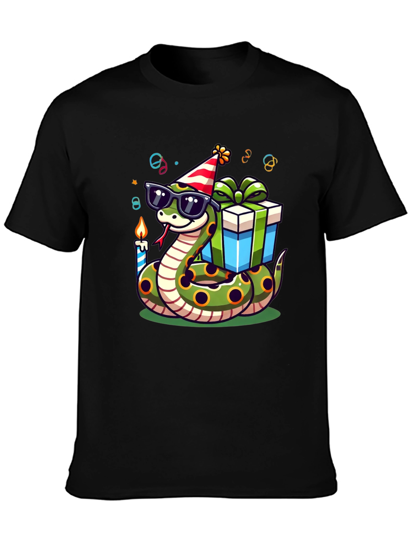 Birthday Snake T-Shirt: Party Reptile in Shades