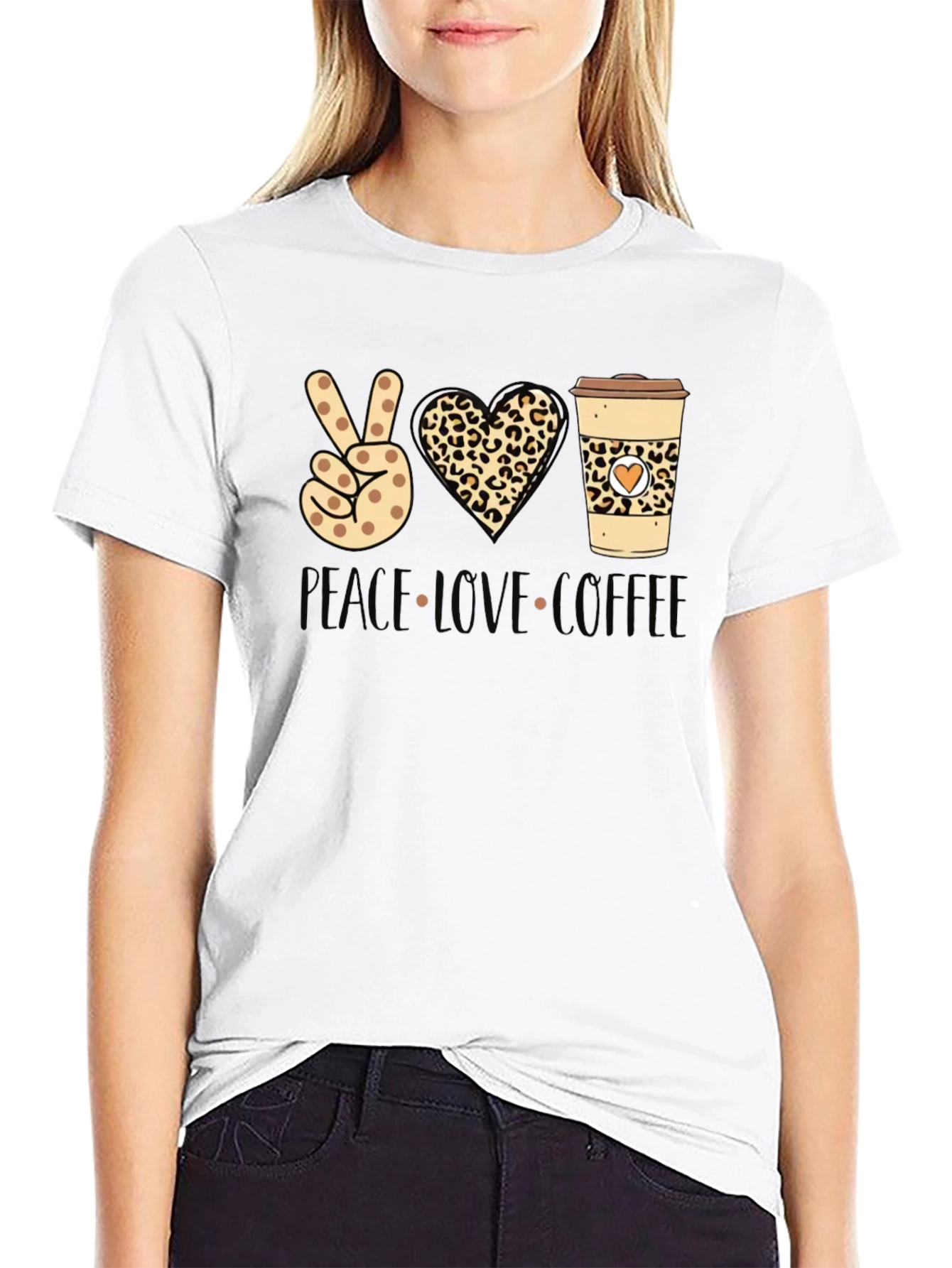 Peace Love Coffee Graphic Tee