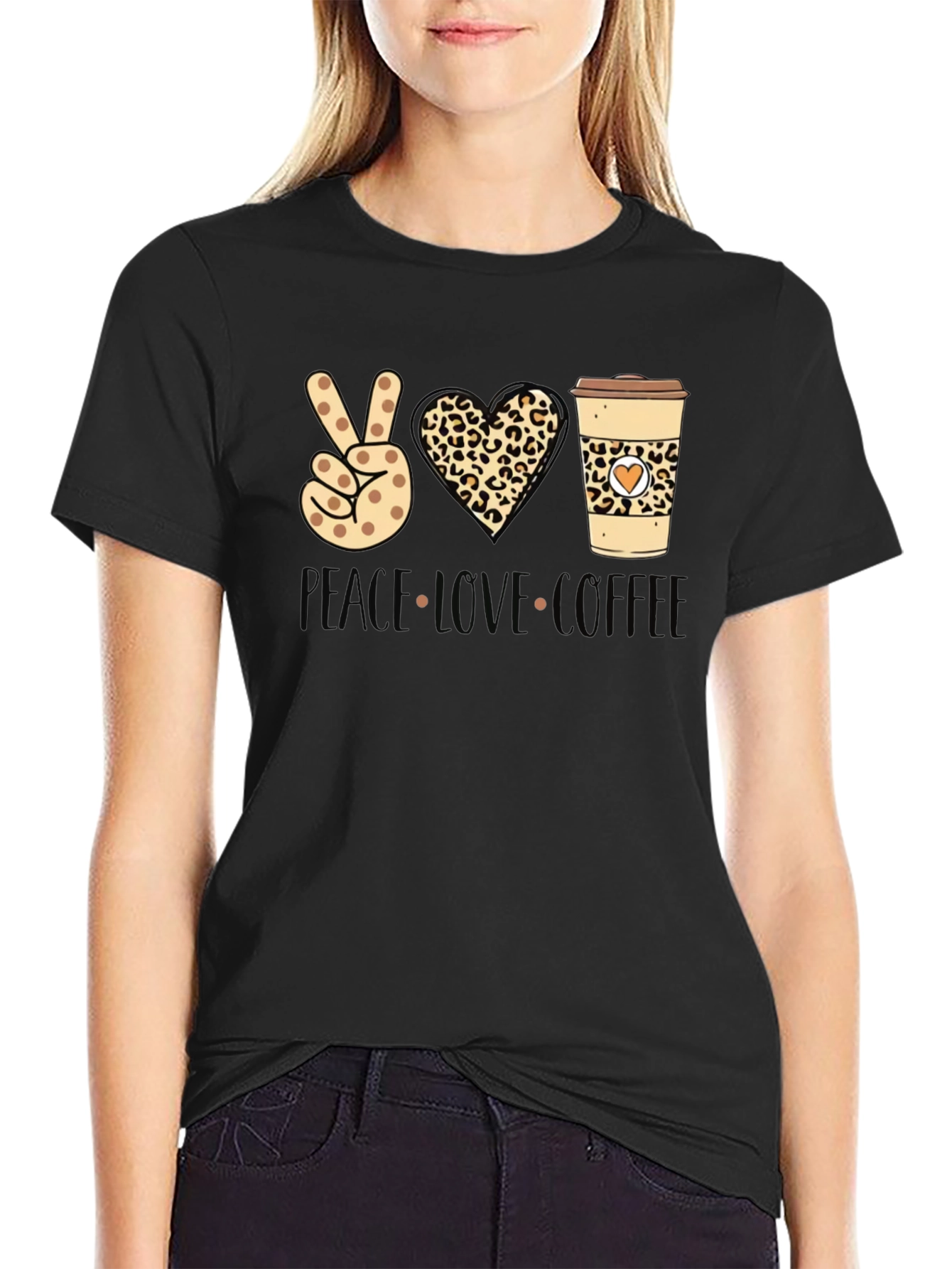 Peace Love Coffee Graphic Tee