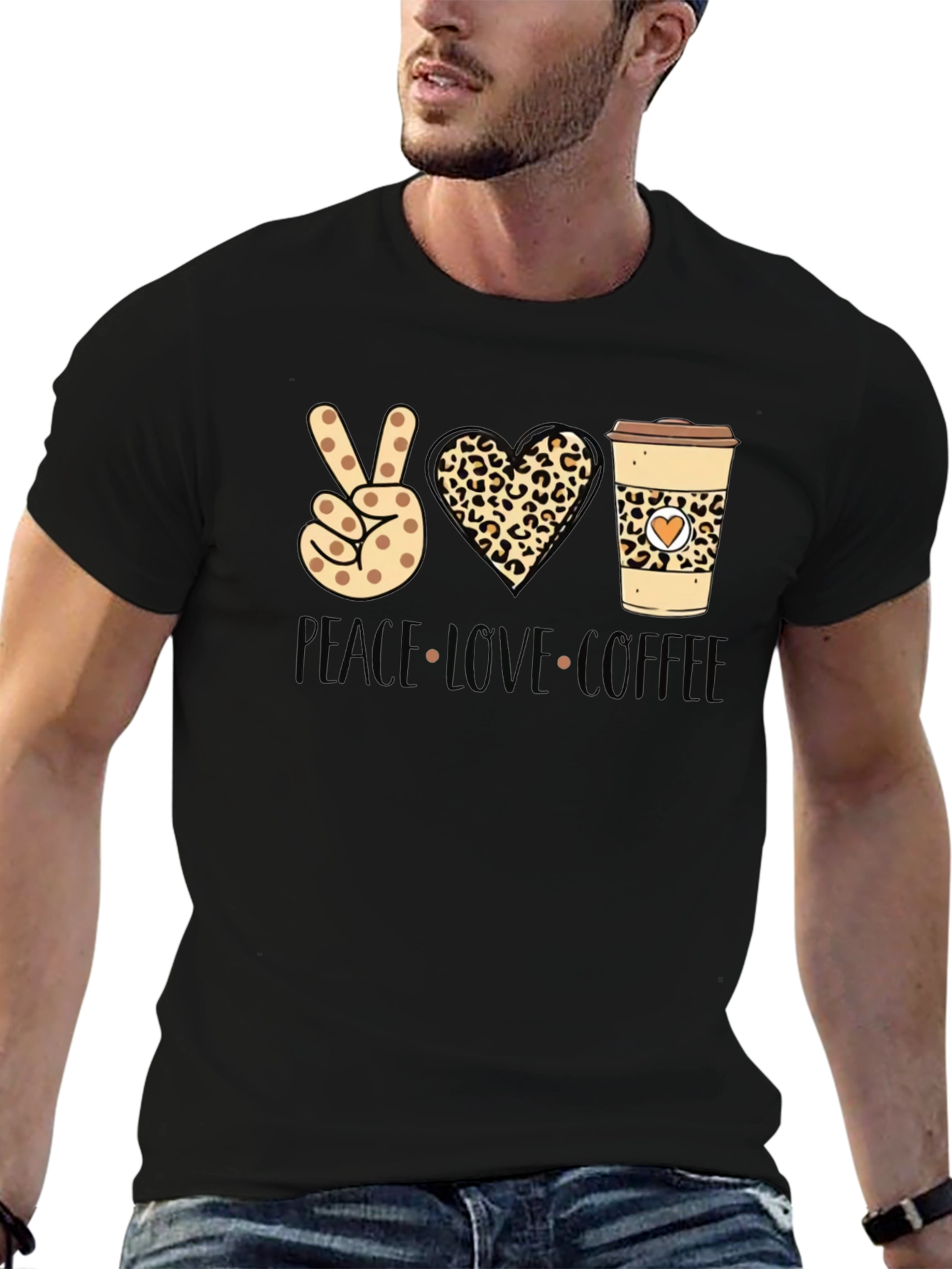 Peace Love Coffee Graphic Tee