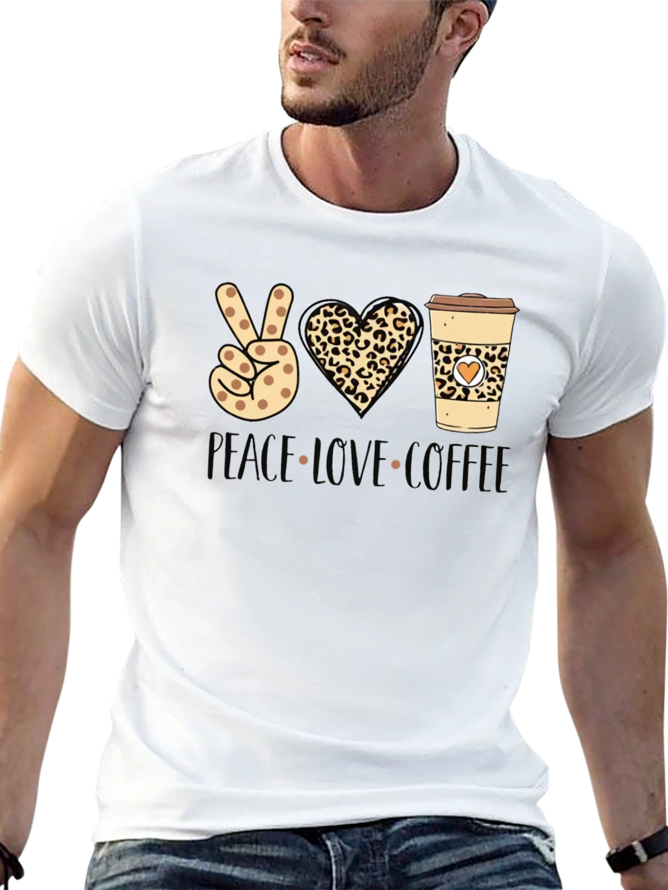 Peace Love Coffee Graphic Tee