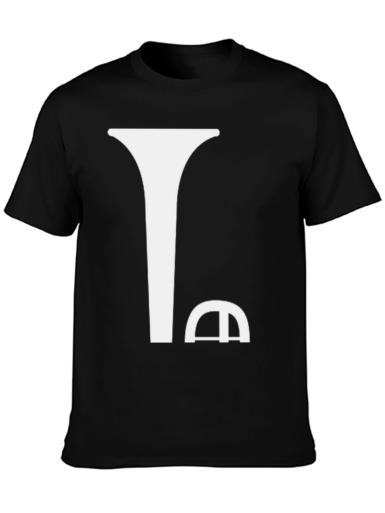 Abstract Funnel Black T-Shirt