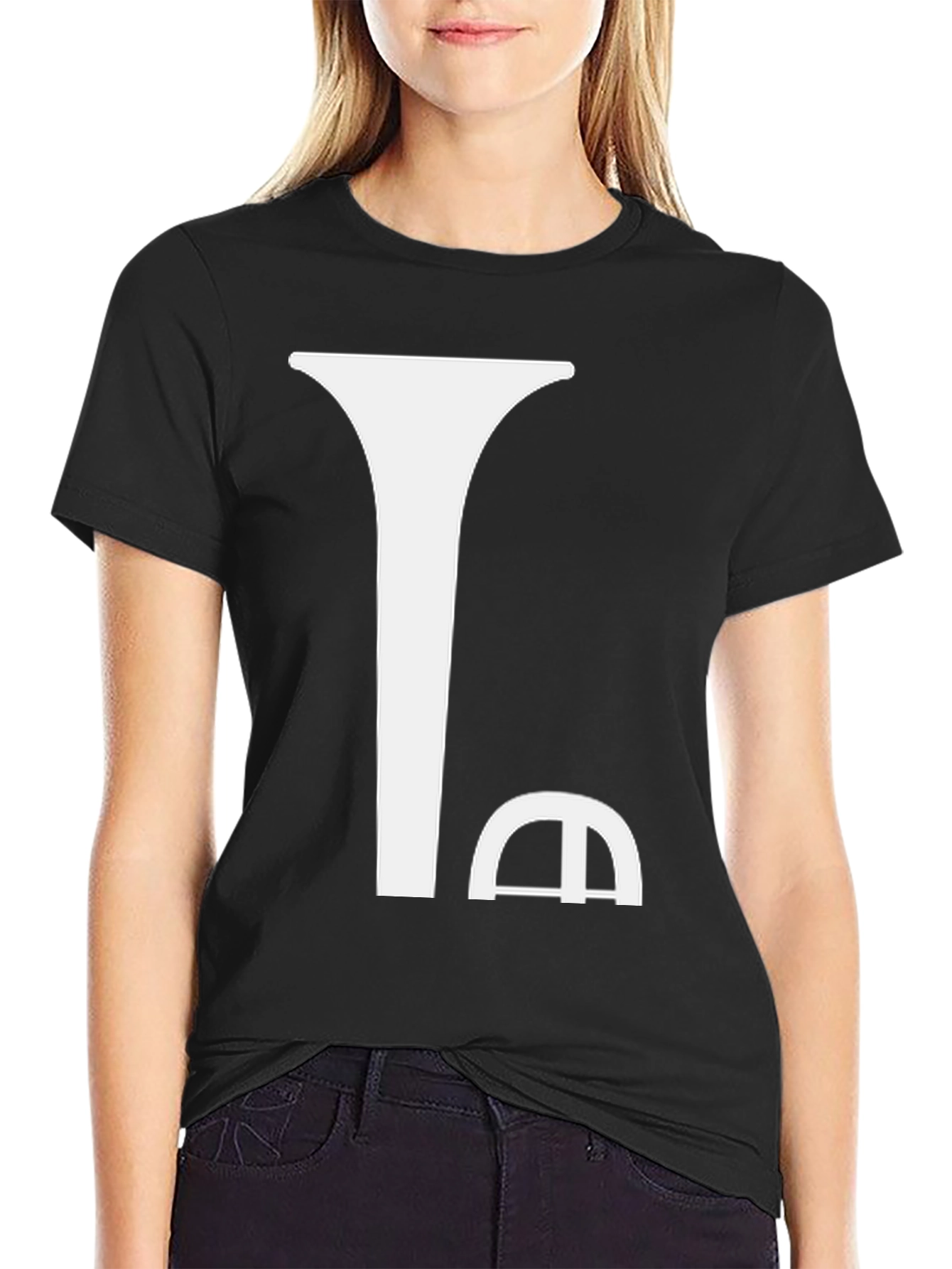 Abstract Funnel Black T-Shirt