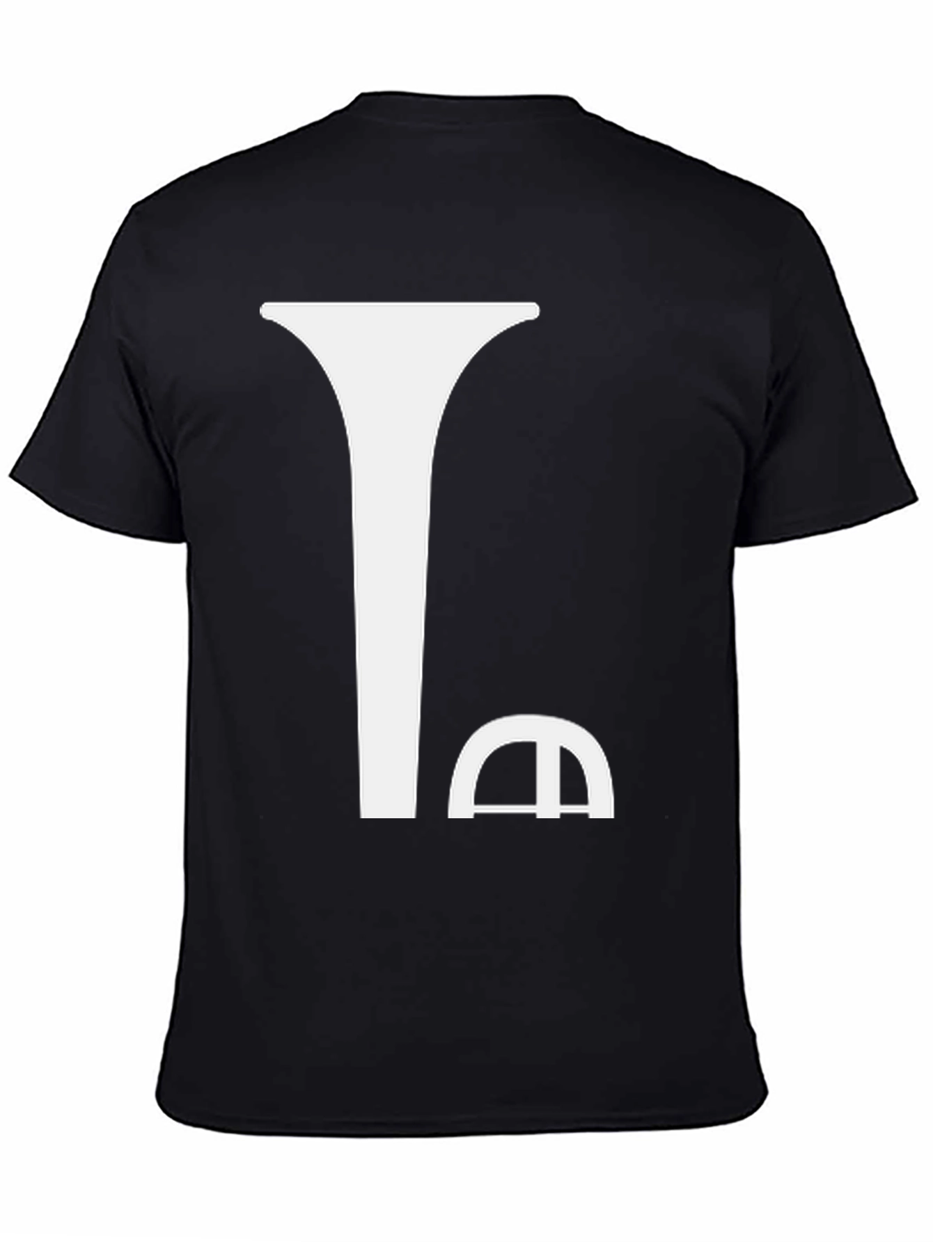 Abstract Funnel Black T-Shirt