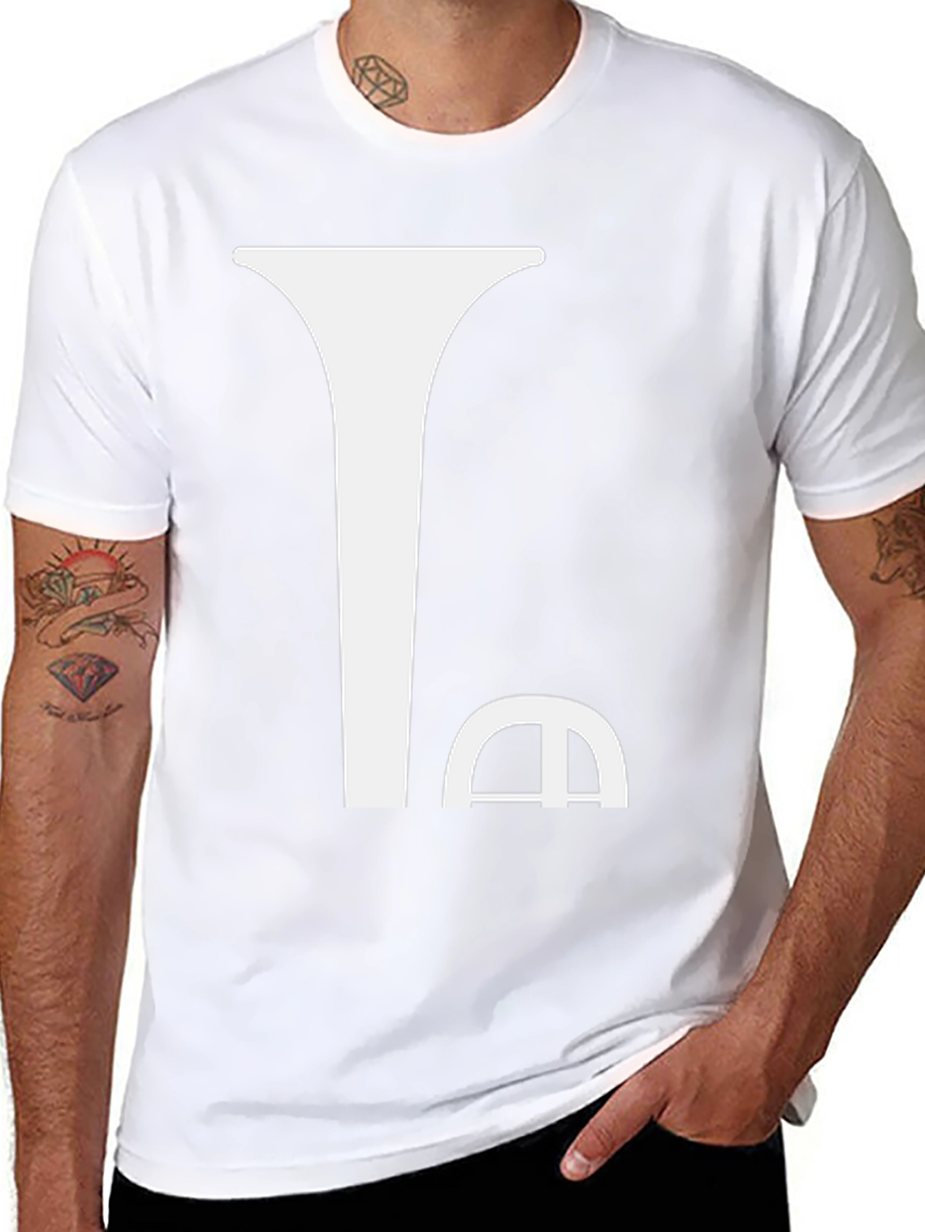 Abstract Funnel Black T-Shirt