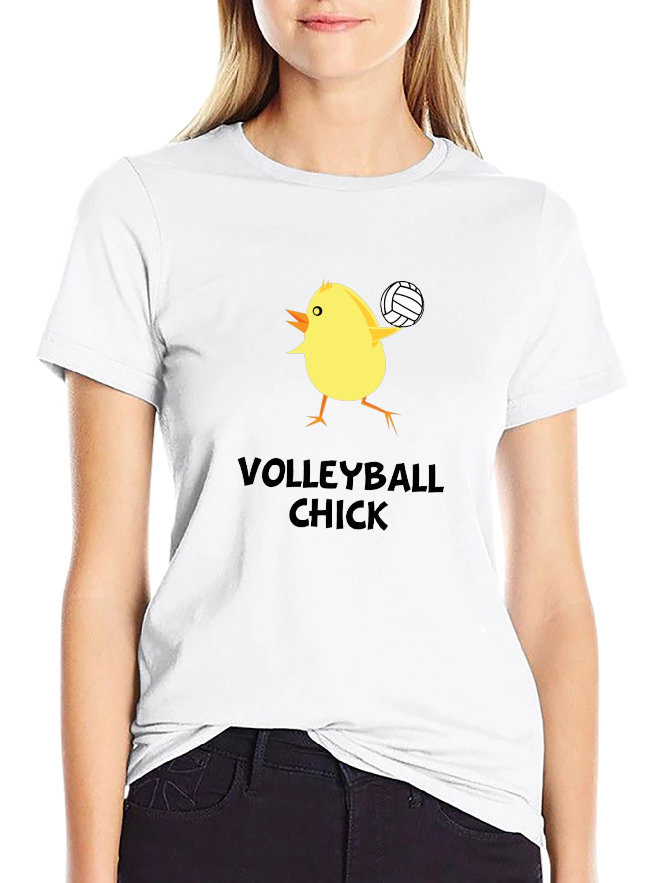 Volleyball Chick T-Shirt - Sporty & Fun Design