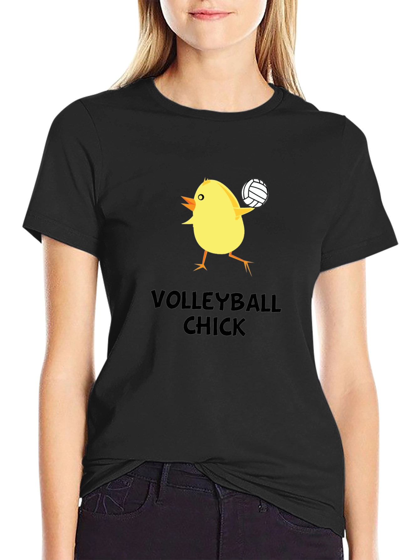 Volleyball Chick T-Shirt - Sporty & Fun Design