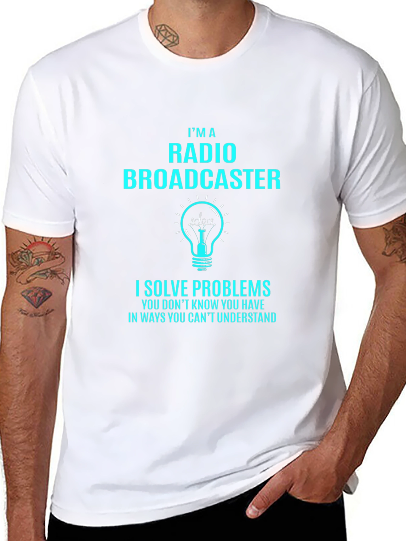 Radio Broadcaster T-Shirt: I Solve Problems Funny Tee