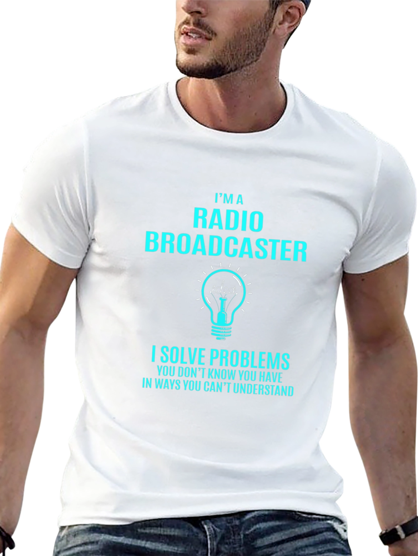 Radio Broadcaster T-Shirt: I Solve Problems Funny Tee