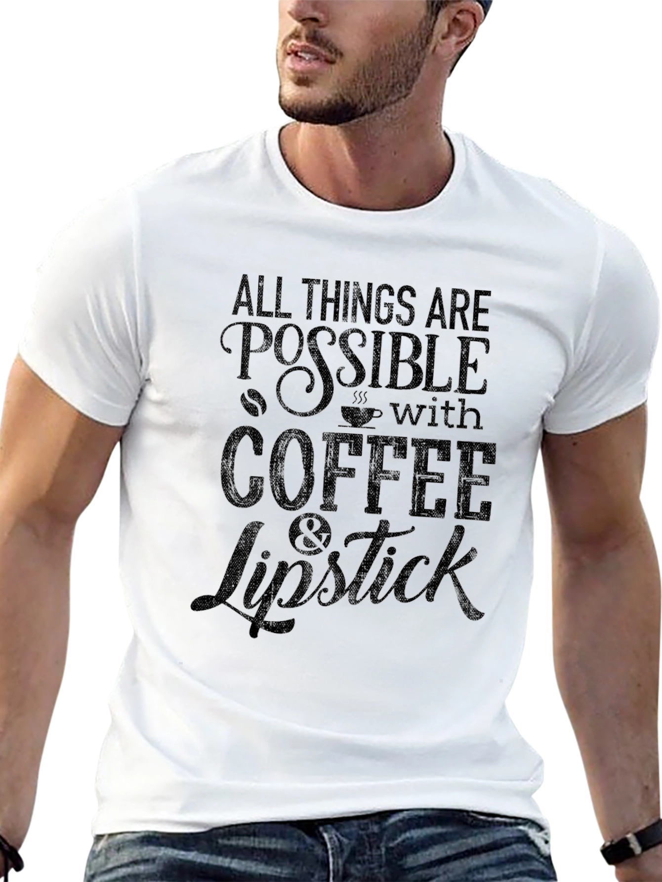 Coffee & Lipstick Graphic Tee - All Things Possible