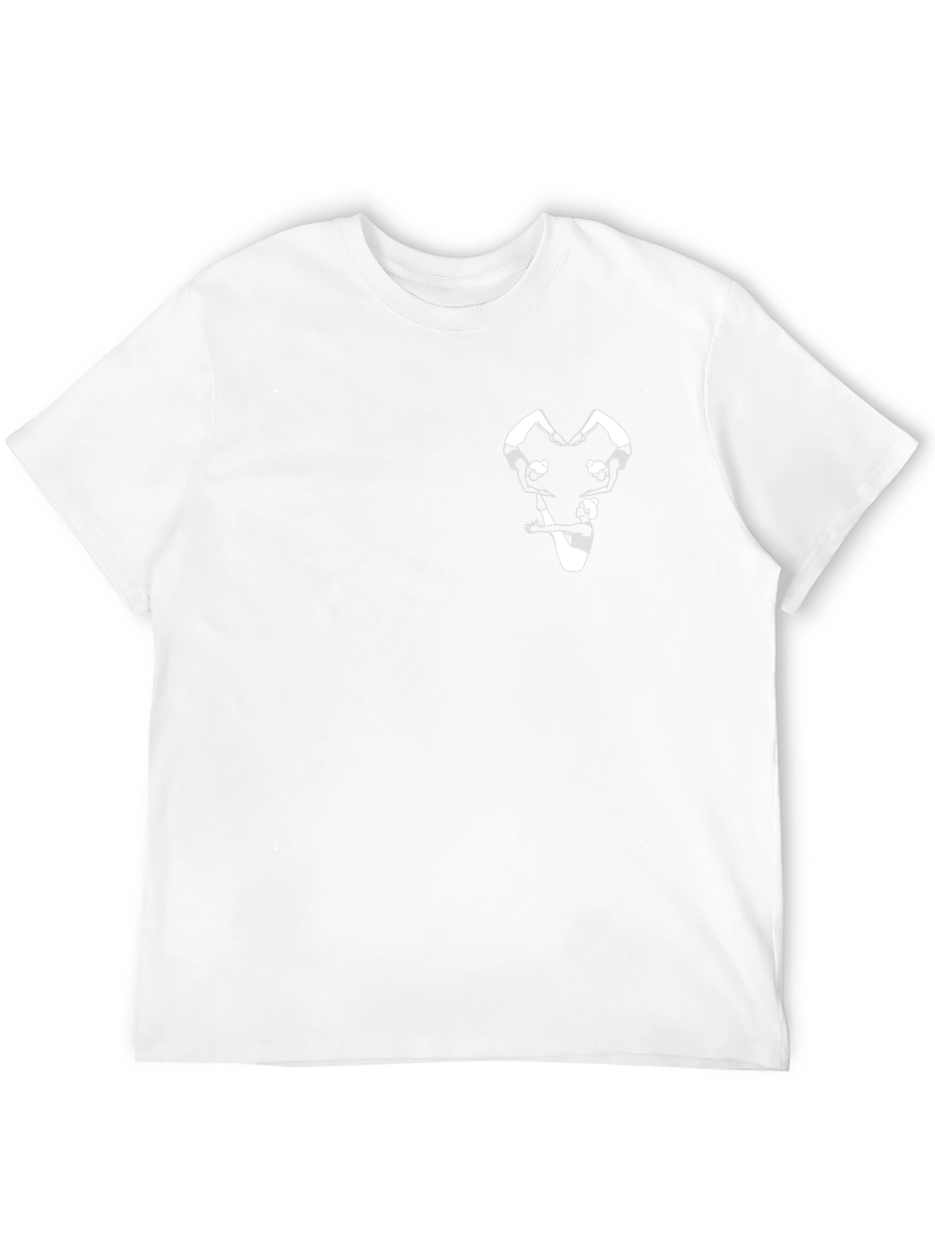 Black T-Shirt with Unique Yoga Figure Design