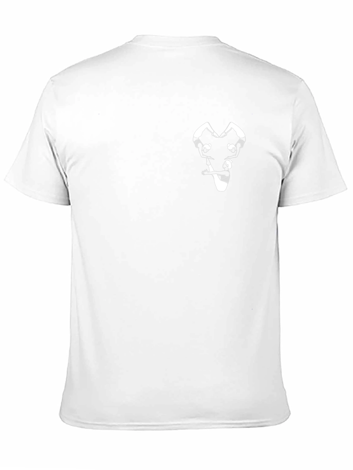 Black T-Shirt with Unique Yoga Figure Design