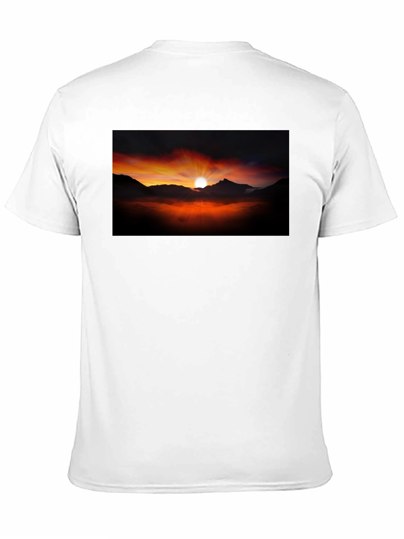 Sunset Mountain Graphic Black Tee