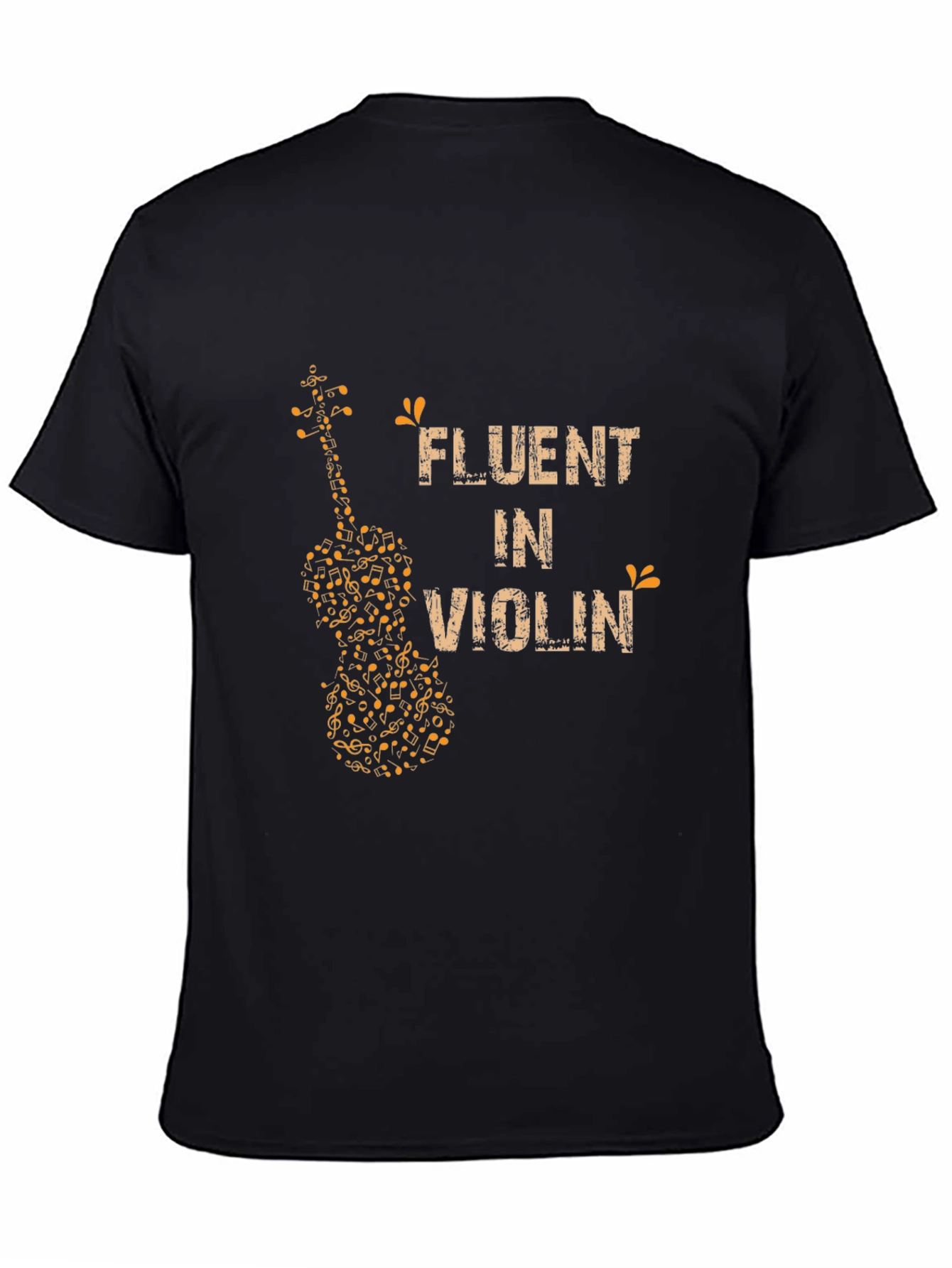 Fluent in Violin Music Notes Graphic Tee