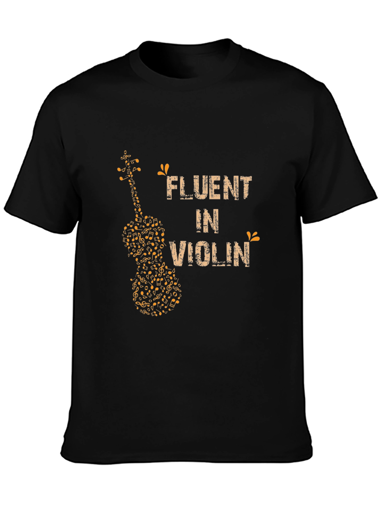 Fluent in Violin Music Notes Graphic Tee