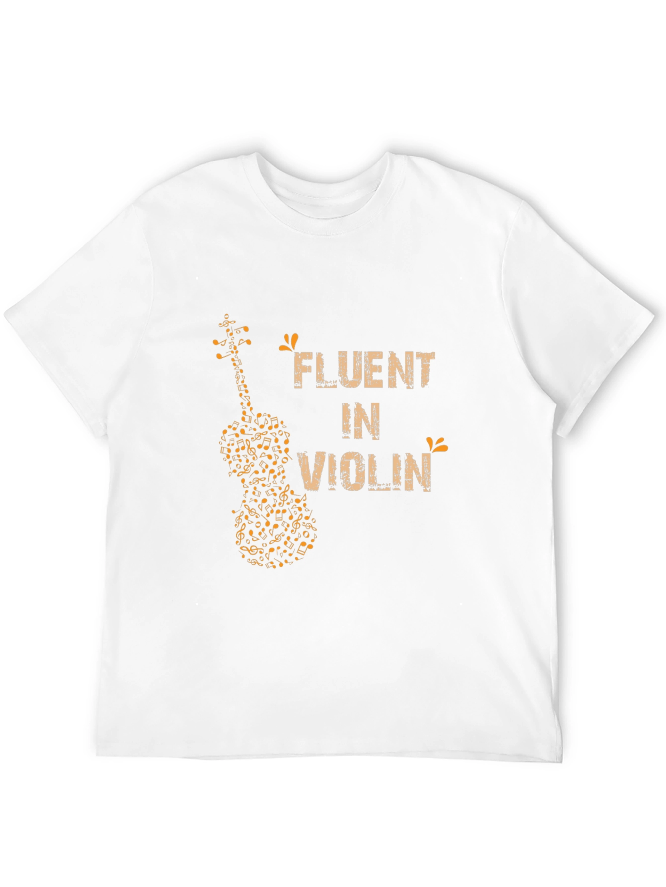 Fluent in Violin Music Notes Graphic Tee