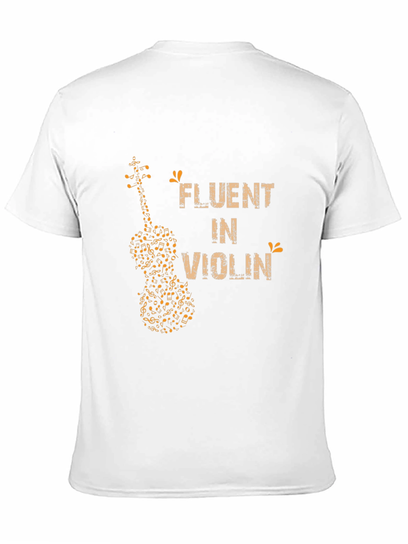 Fluent in Violin Music Notes Graphic Tee