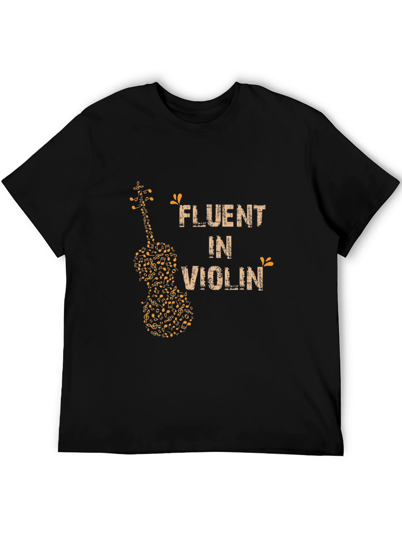Fluent in Violin Music Notes Graphic Tee