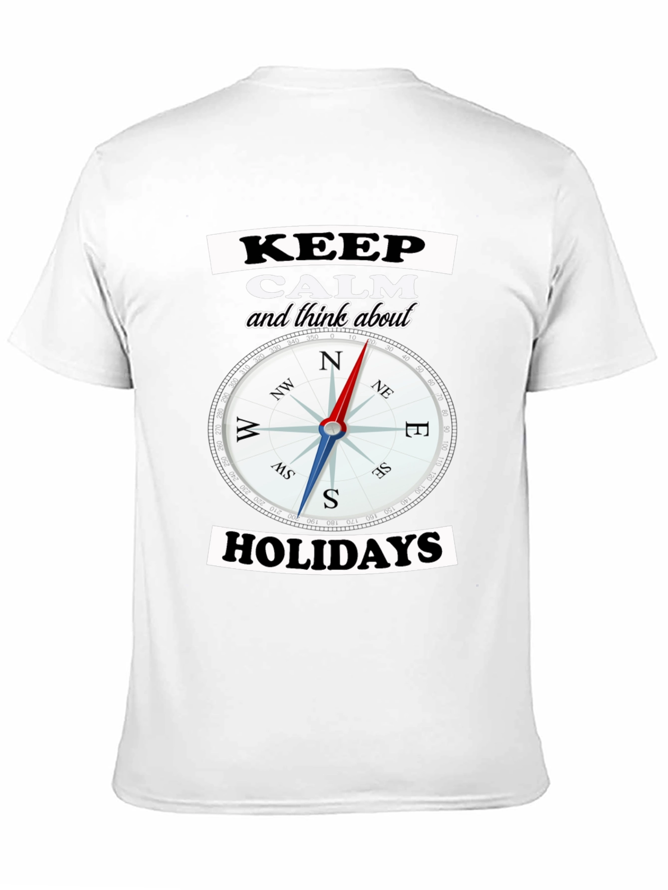 Keep Calm Holidays Compass Graphic Tee