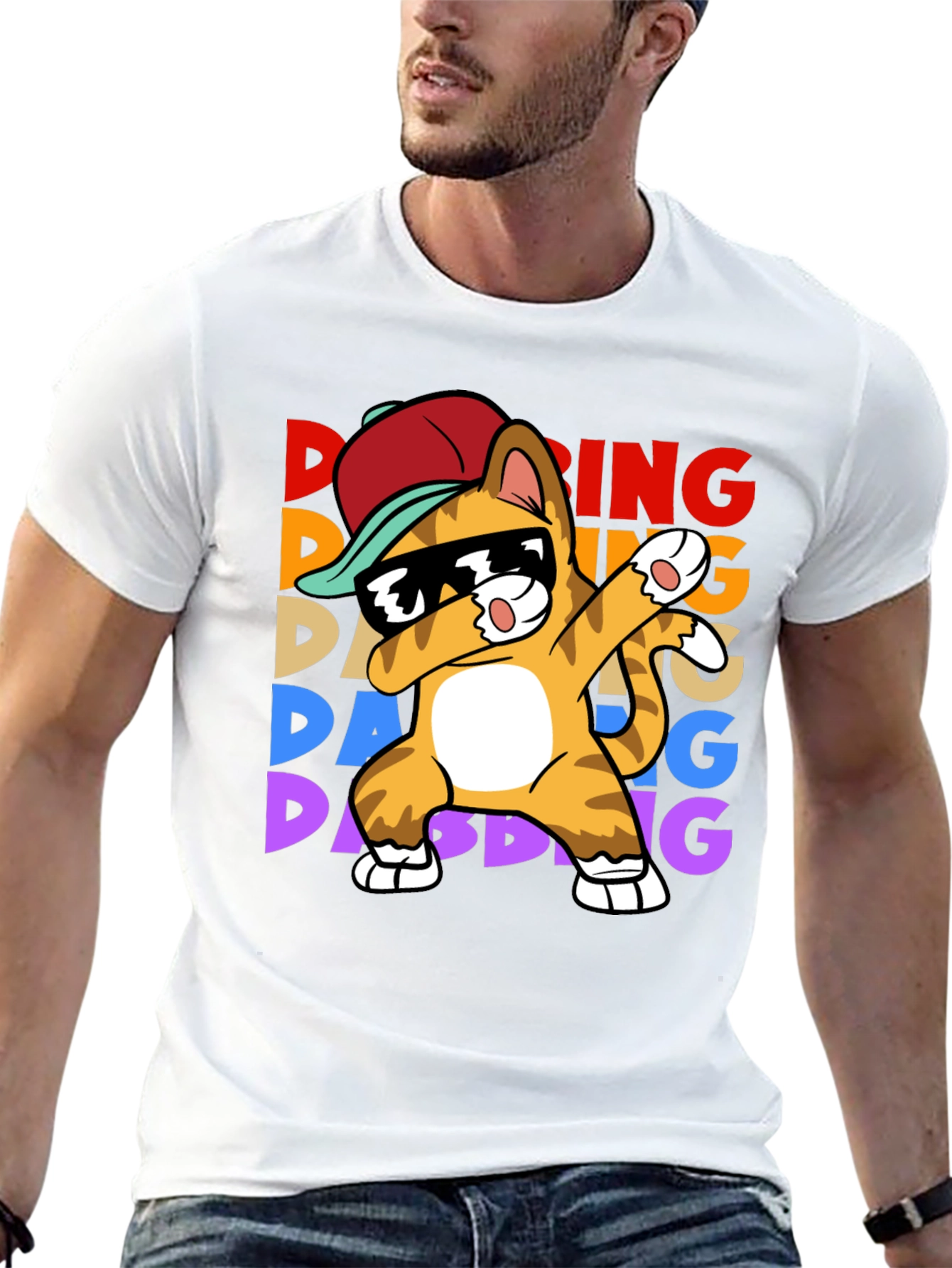 Dabbing Cat T-Shirt - Fun & Unique Design