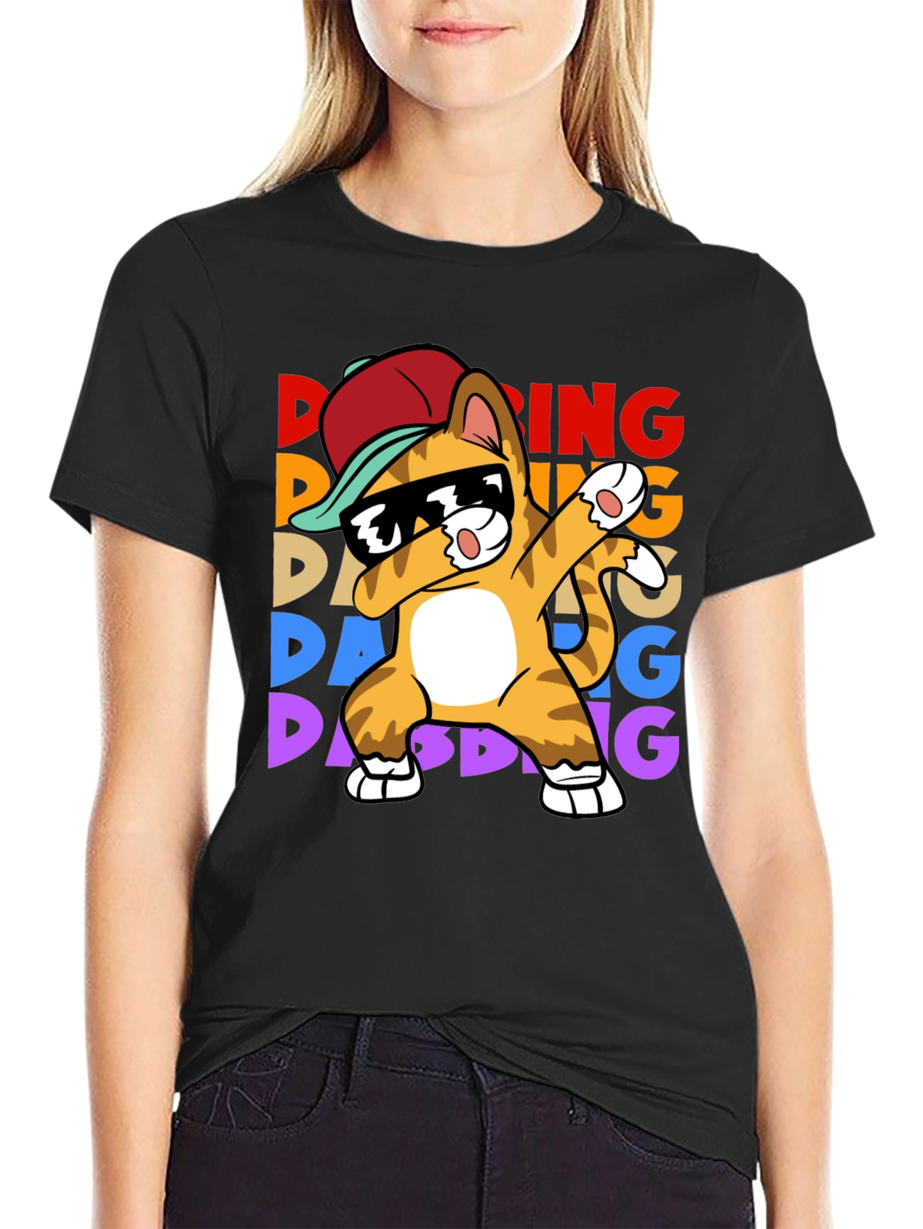 Dabbing Cat T-Shirt - Fun & Unique Design