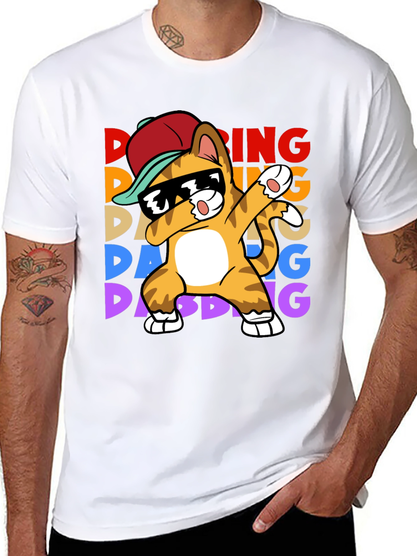 Dabbing Cat T-Shirt - Fun & Unique Design