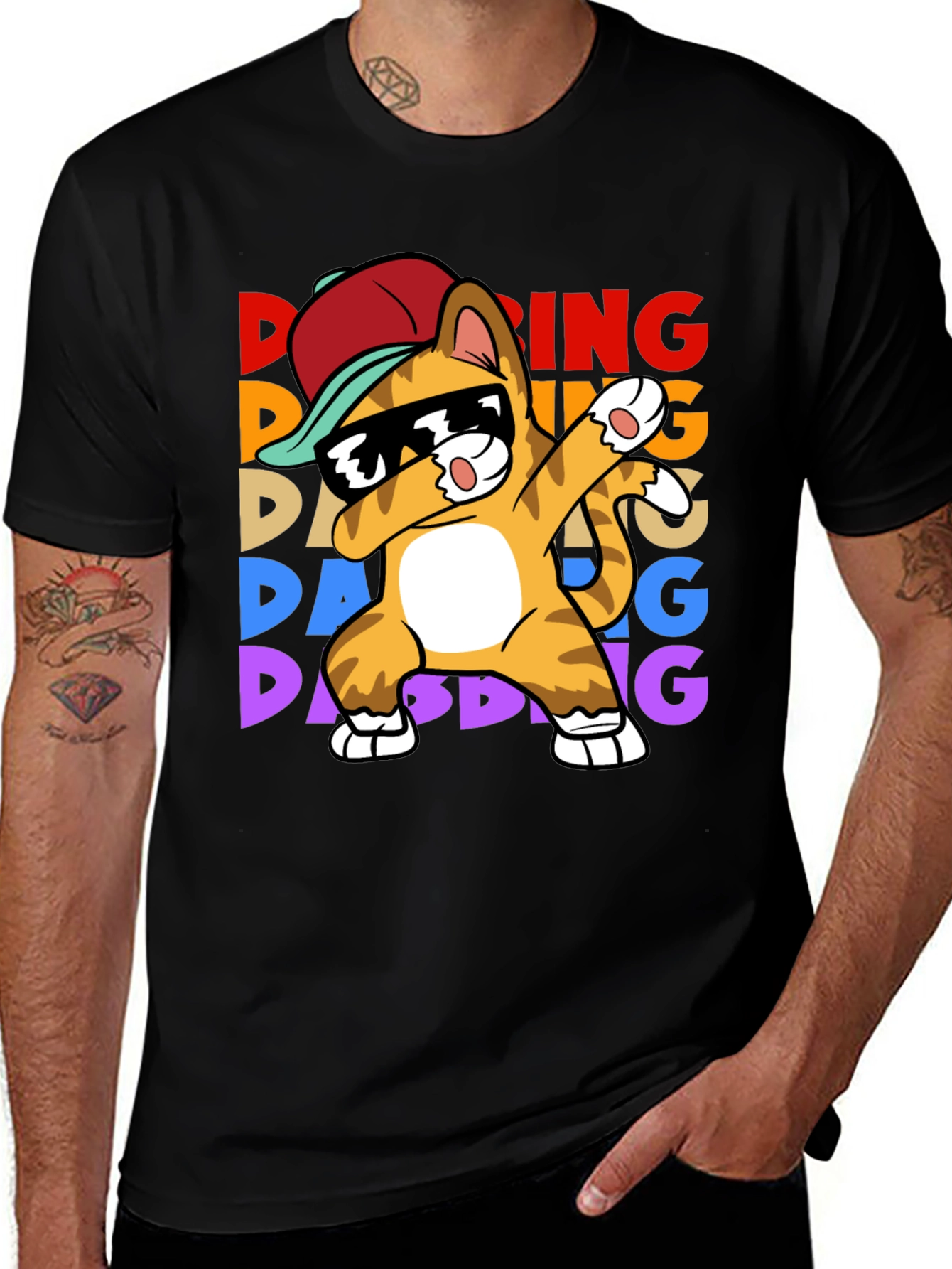 Dabbing Cat T-Shirt - Fun & Unique Design