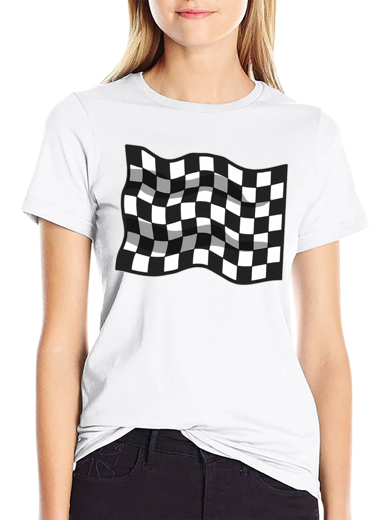 Checkered Flag T-Shirt - Racing Inspired Design