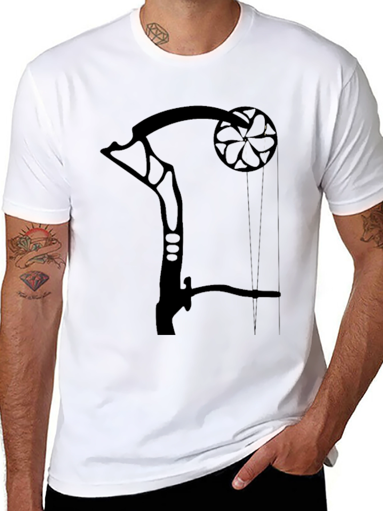Unique Black Archery Bow T-Shirt