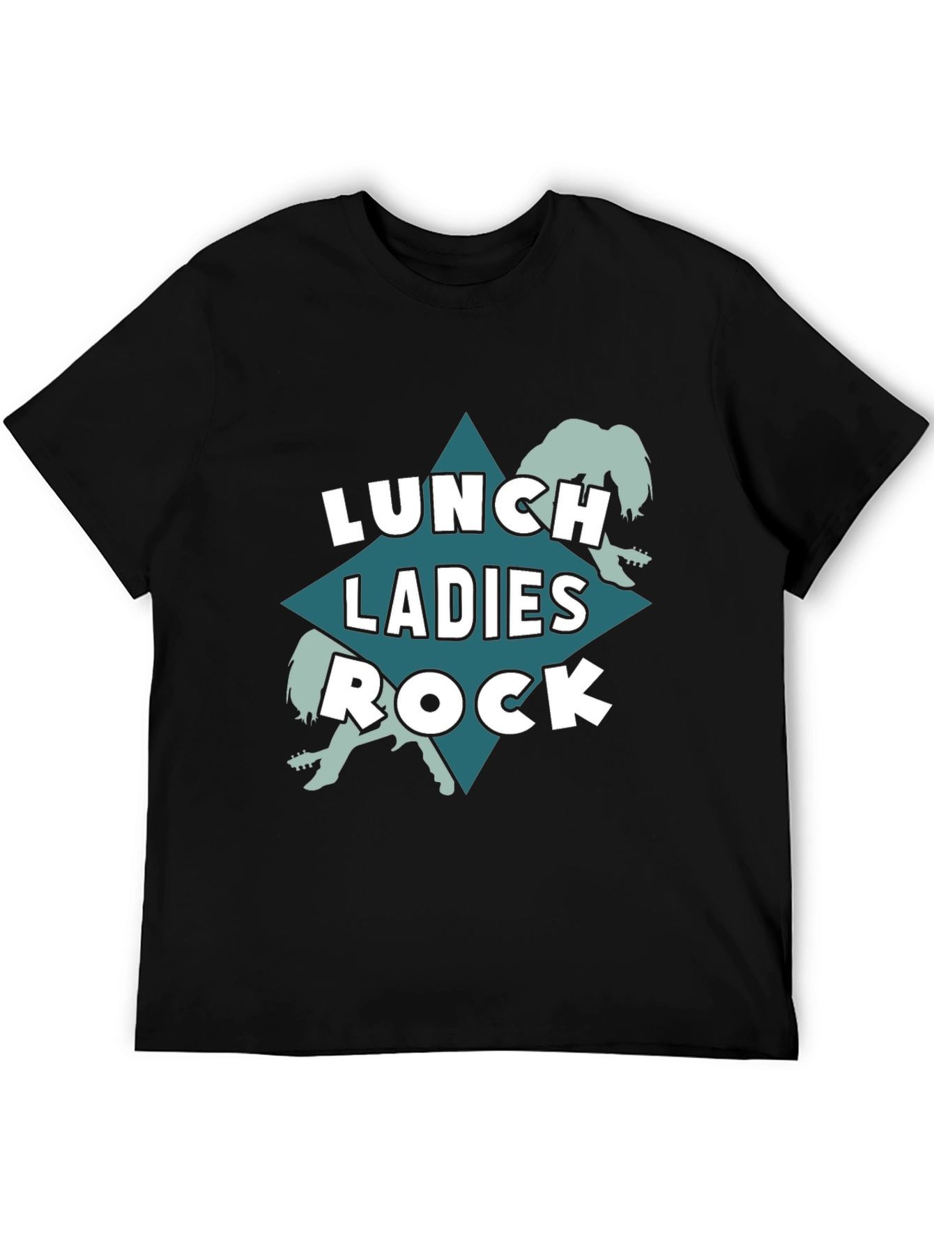 Lunch Ladies Rock T-Shirt - Black Crew Neck Tee