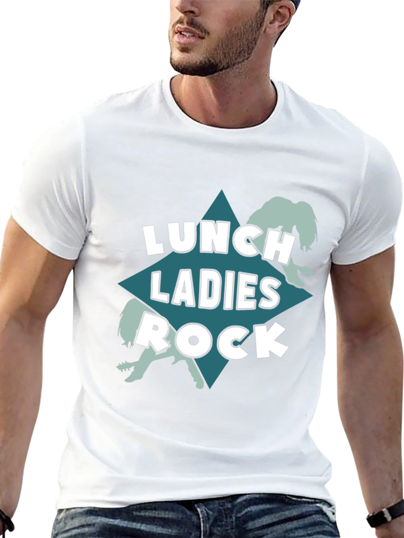 Lunch Ladies Rock T-Shirt - Black Crew Neck Tee