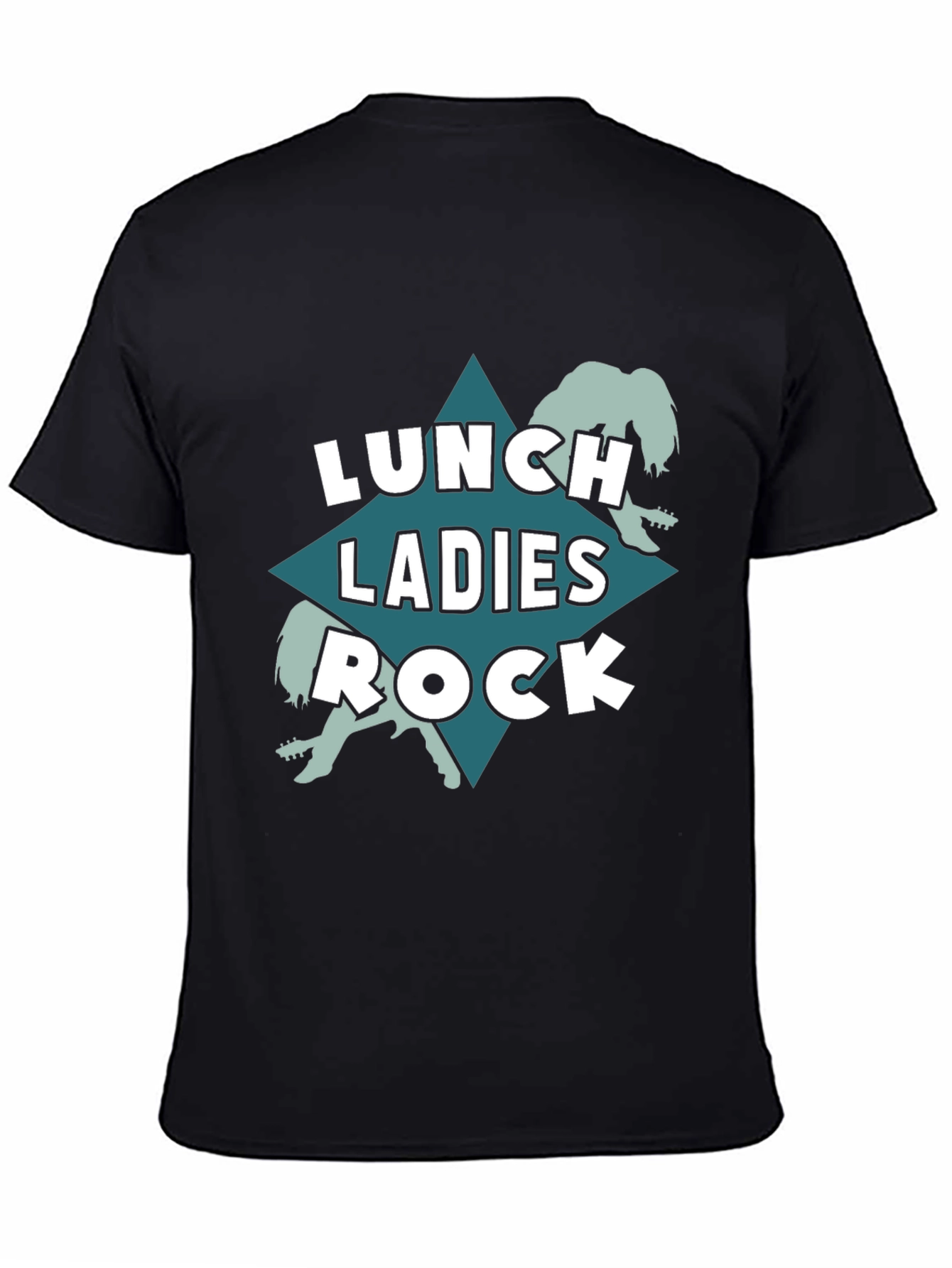 Lunch Ladies Rock T-Shirt - Black Crew Neck Tee