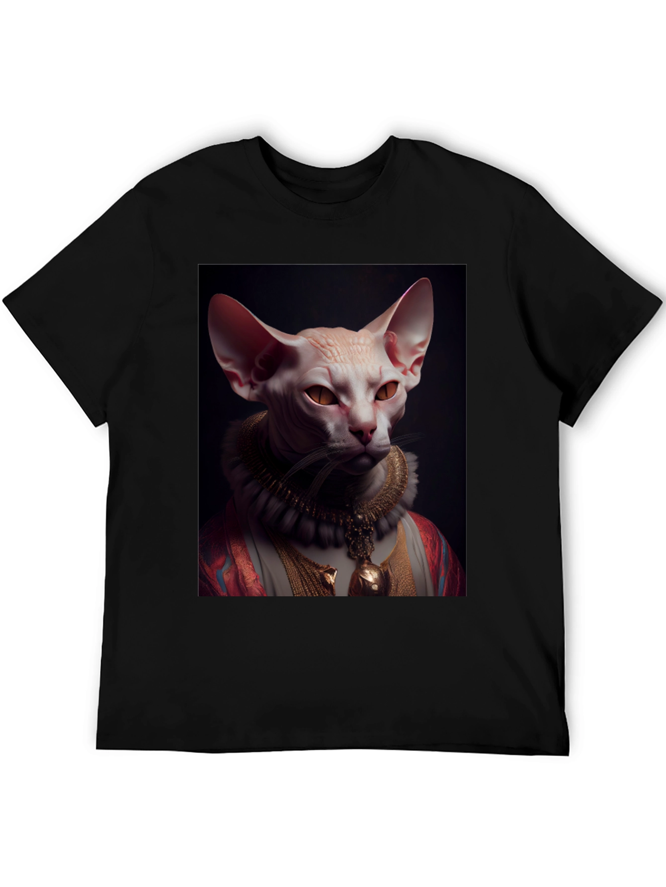 Sphynx Cat Portrait T-Shirt - Regal Feline Tee