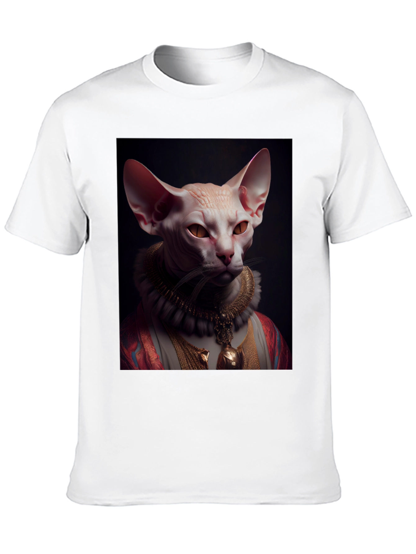 Sphynx Cat Portrait T-Shirt - Regal Feline Tee