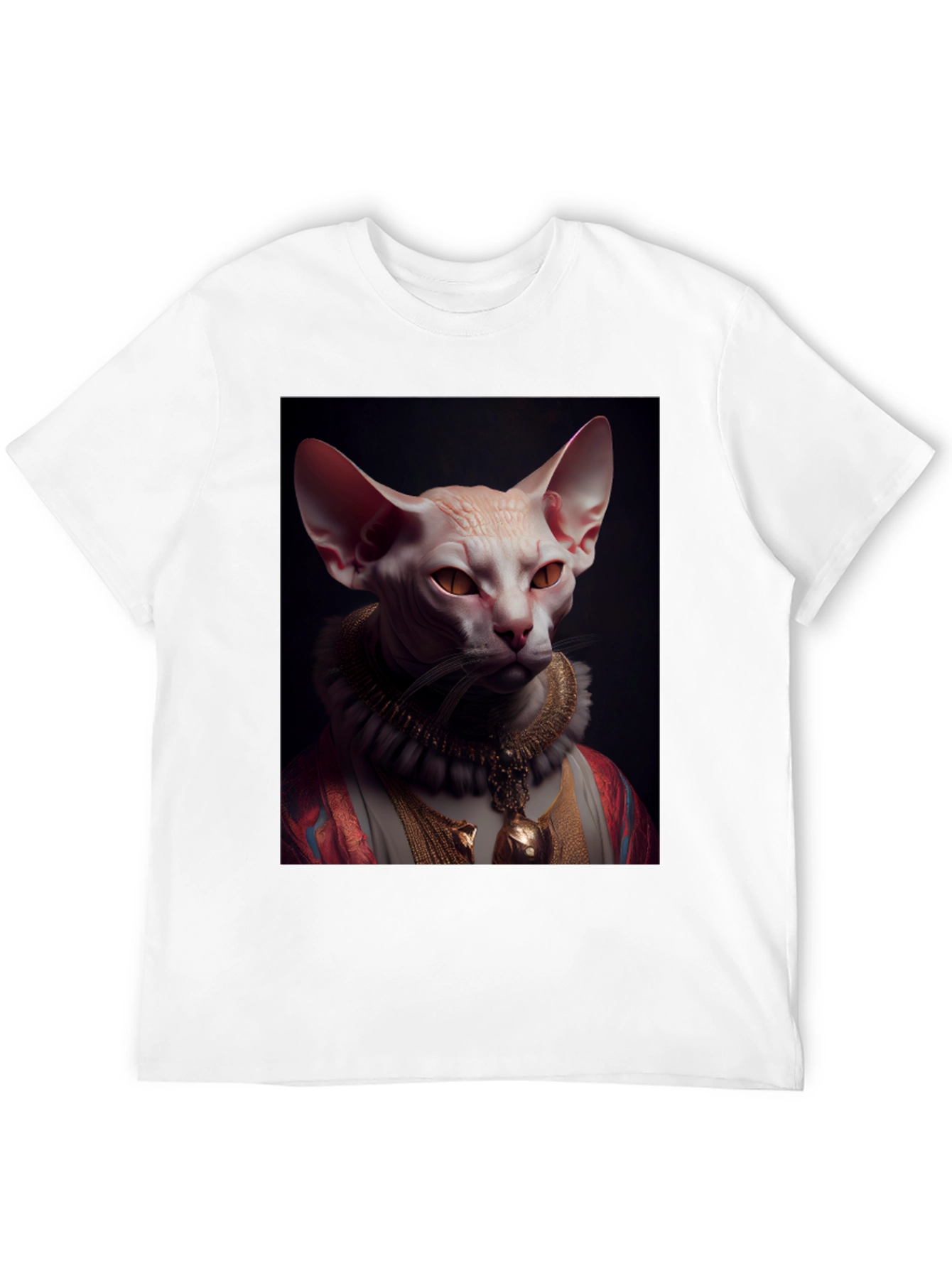 Sphynx Cat Portrait T-Shirt - Regal Feline Tee