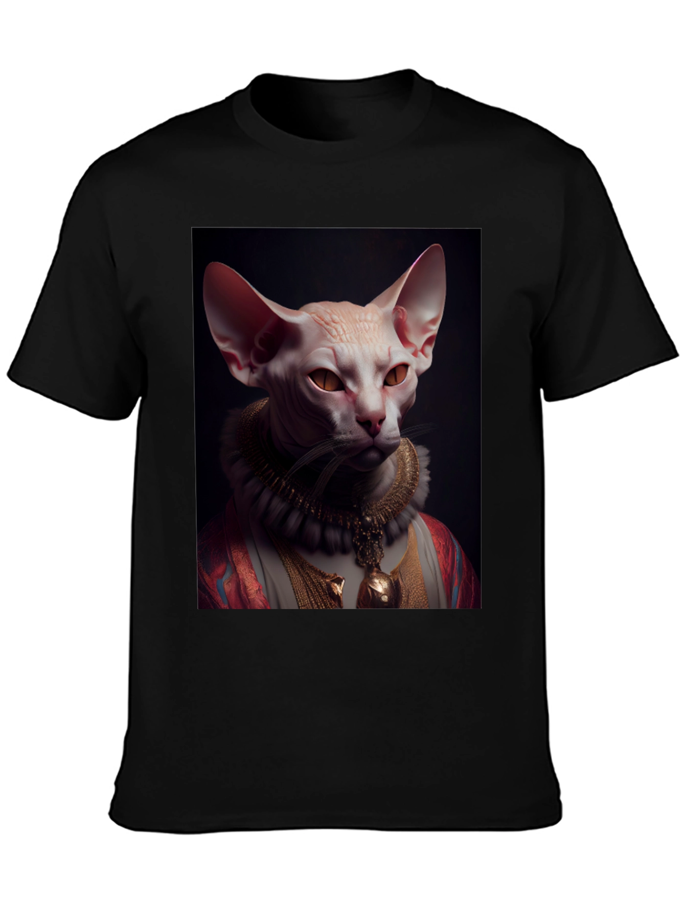 Sphynx Cat Portrait T-Shirt - Regal Feline Tee